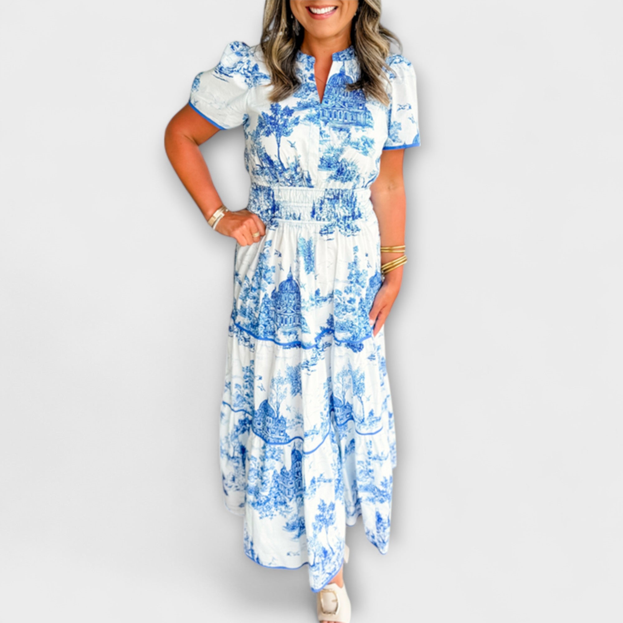 Eliza - Abito Maxi in Toile Senza Tempo