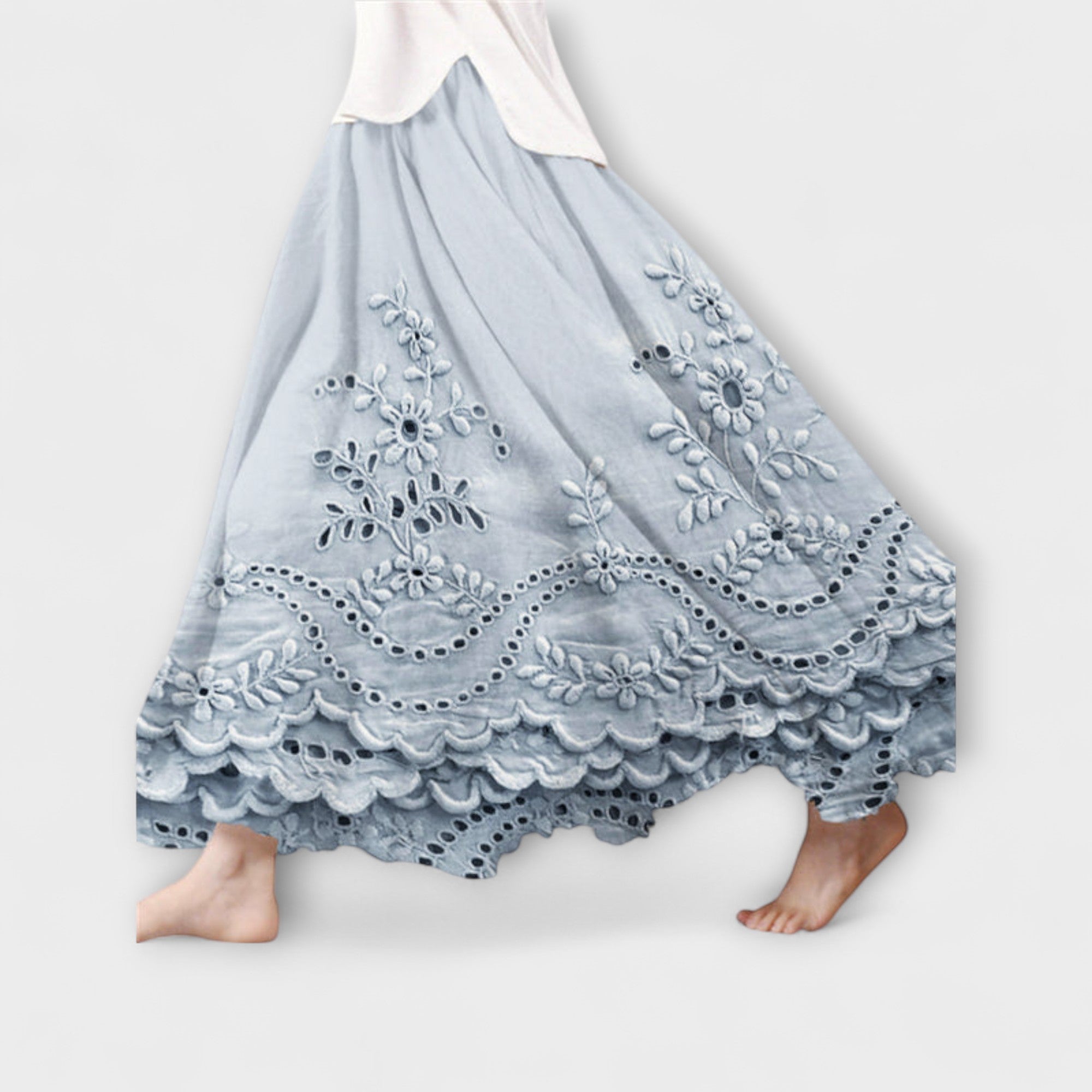 Luna – Maxigonna Boho Con Ricamo
