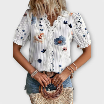 Emily - Blusa alla moda con scollatura a V