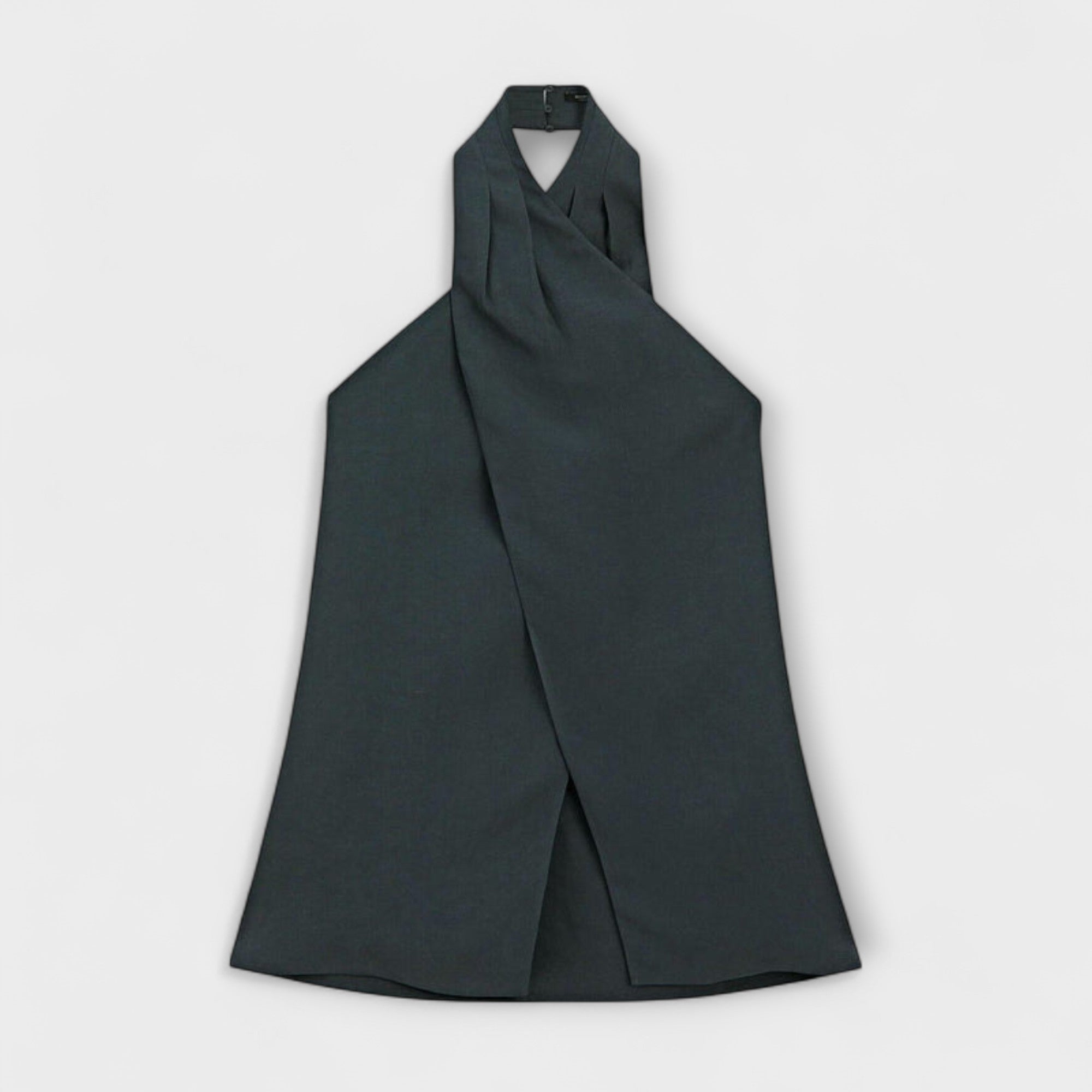 Hannah - Top blu con collo a halter e scollo sulla schiena