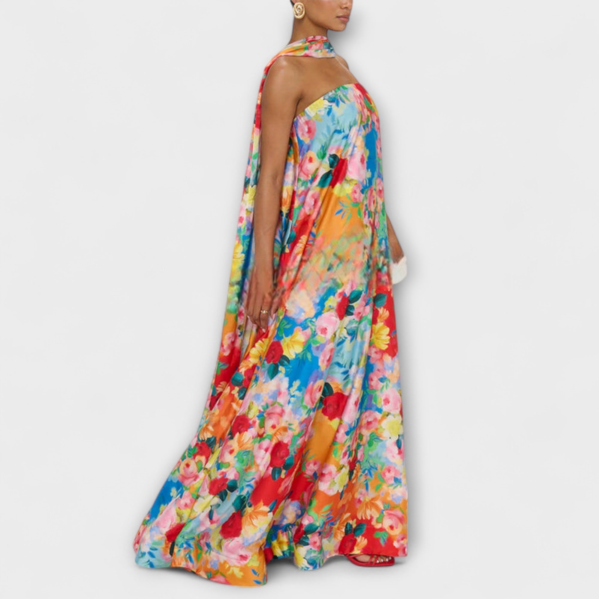 Harlow - Abito Maxi Floreale Off-Shoulder