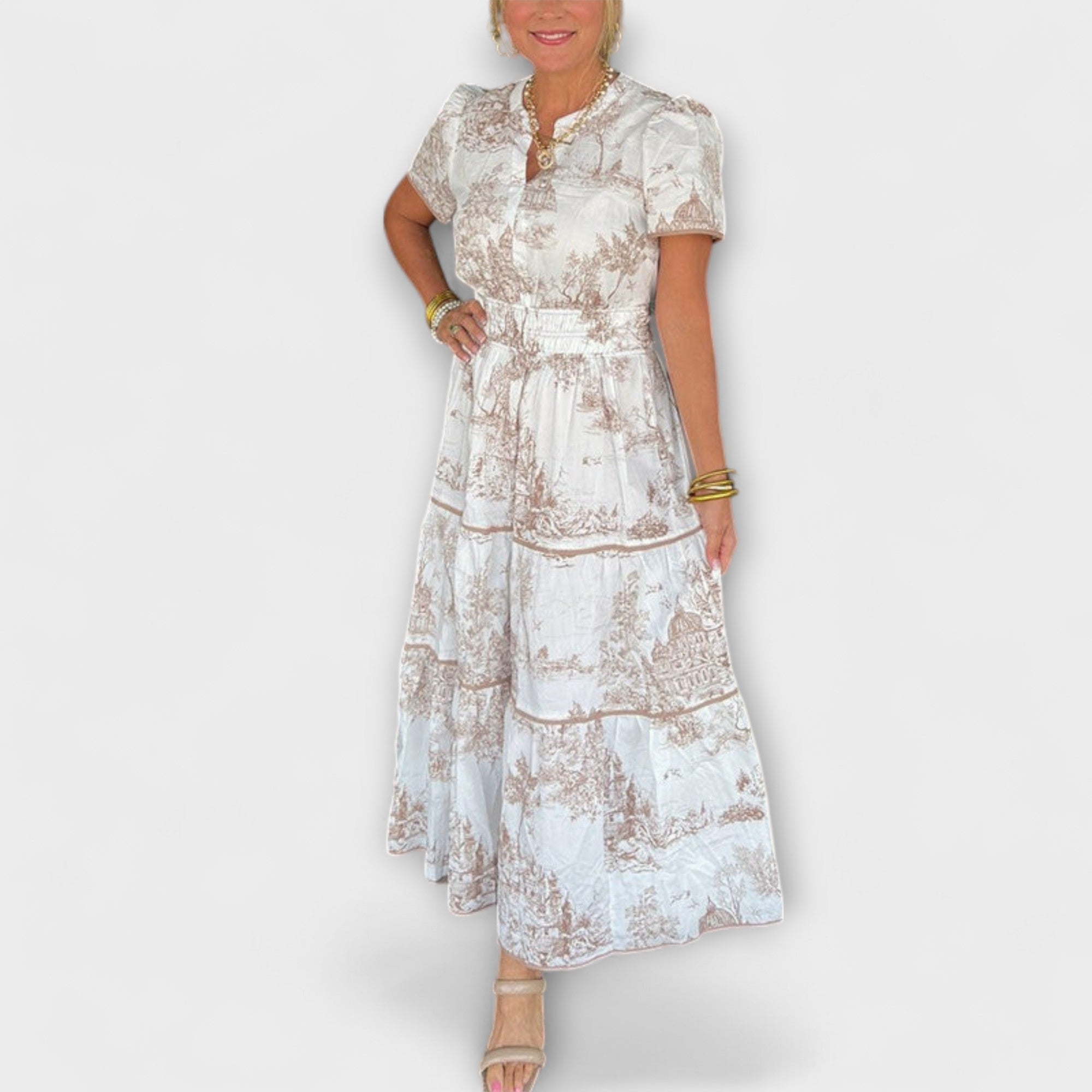 Eliza - Abito Maxi in Toile Senza Tempo