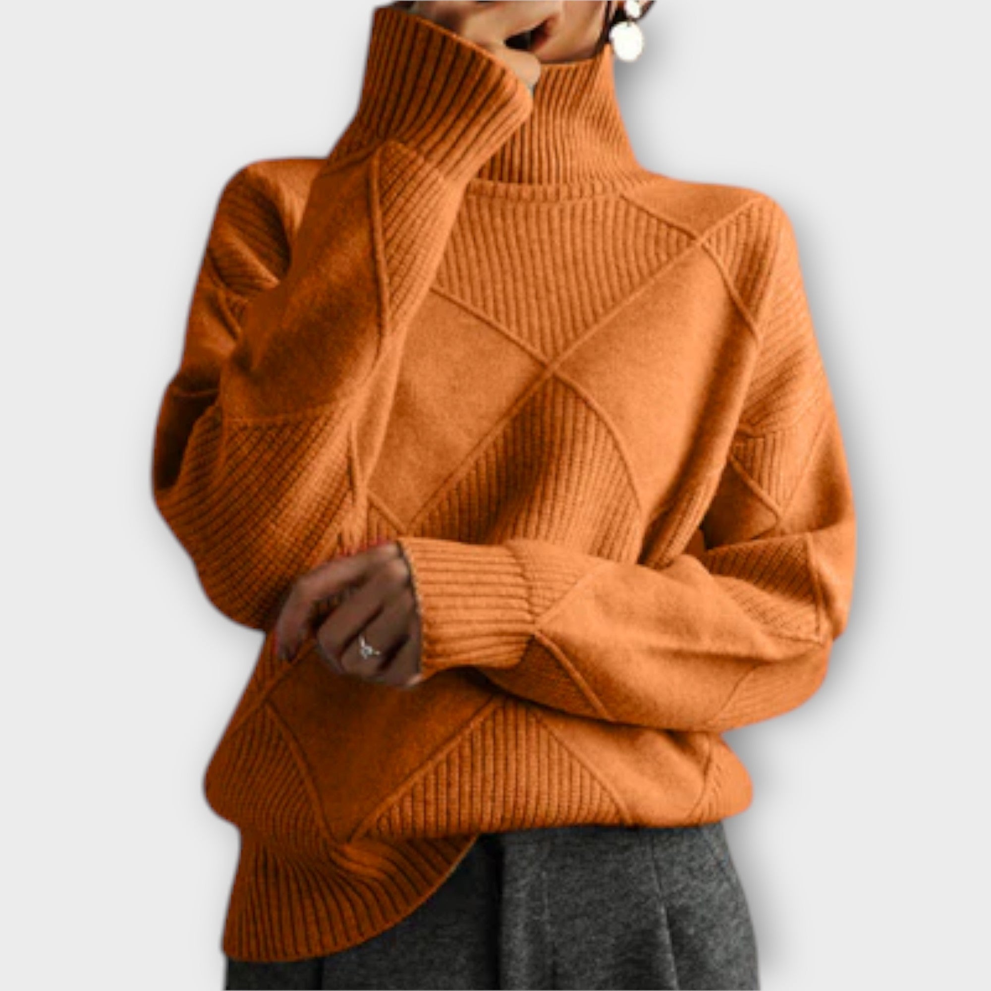 Melanie - Maglione con Collo Alto Confortevole