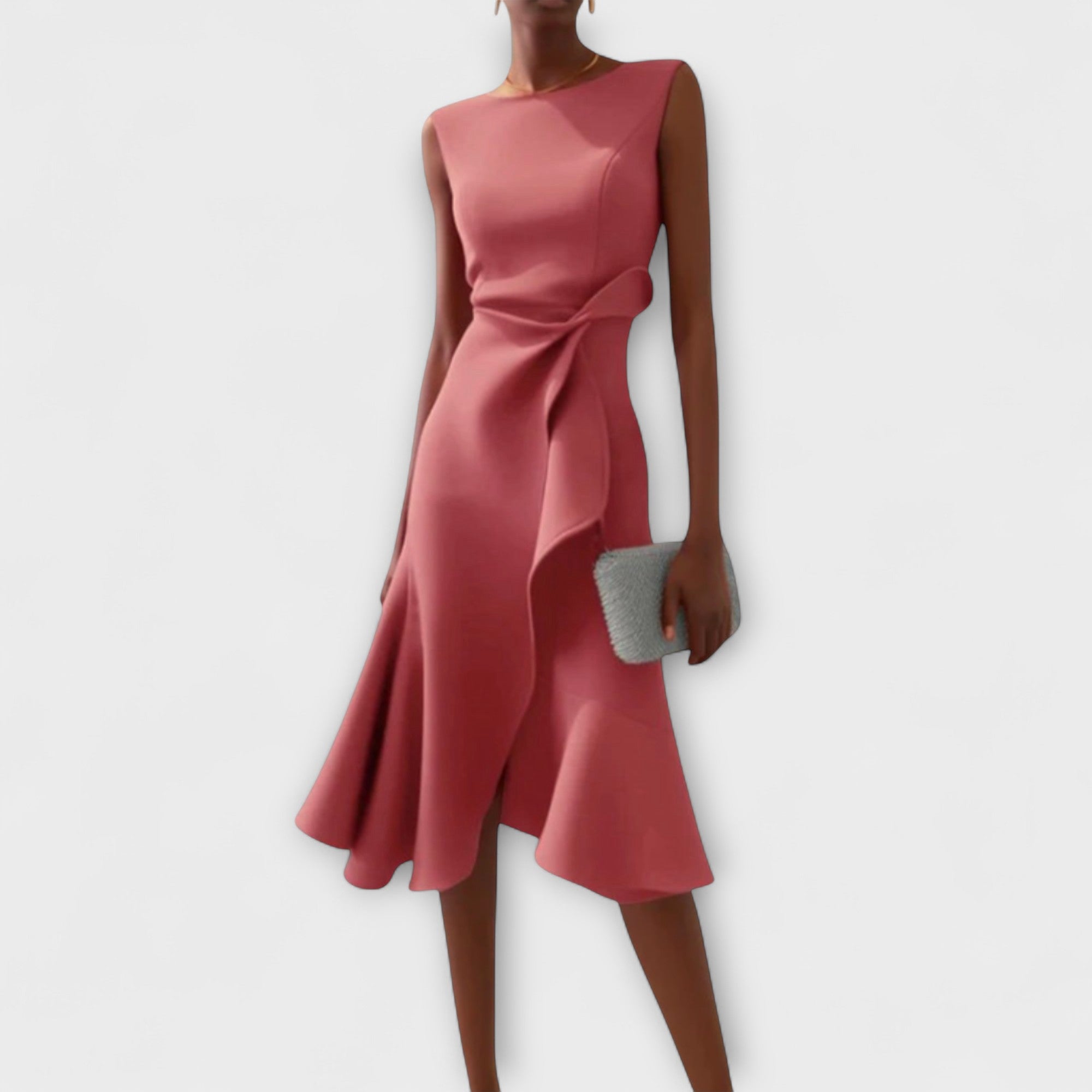 Juliette – Abito midi asimmetrico drappeggiato