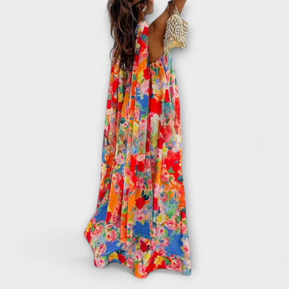 Harlow - Abito Maxi Floreale Off-Shoulder