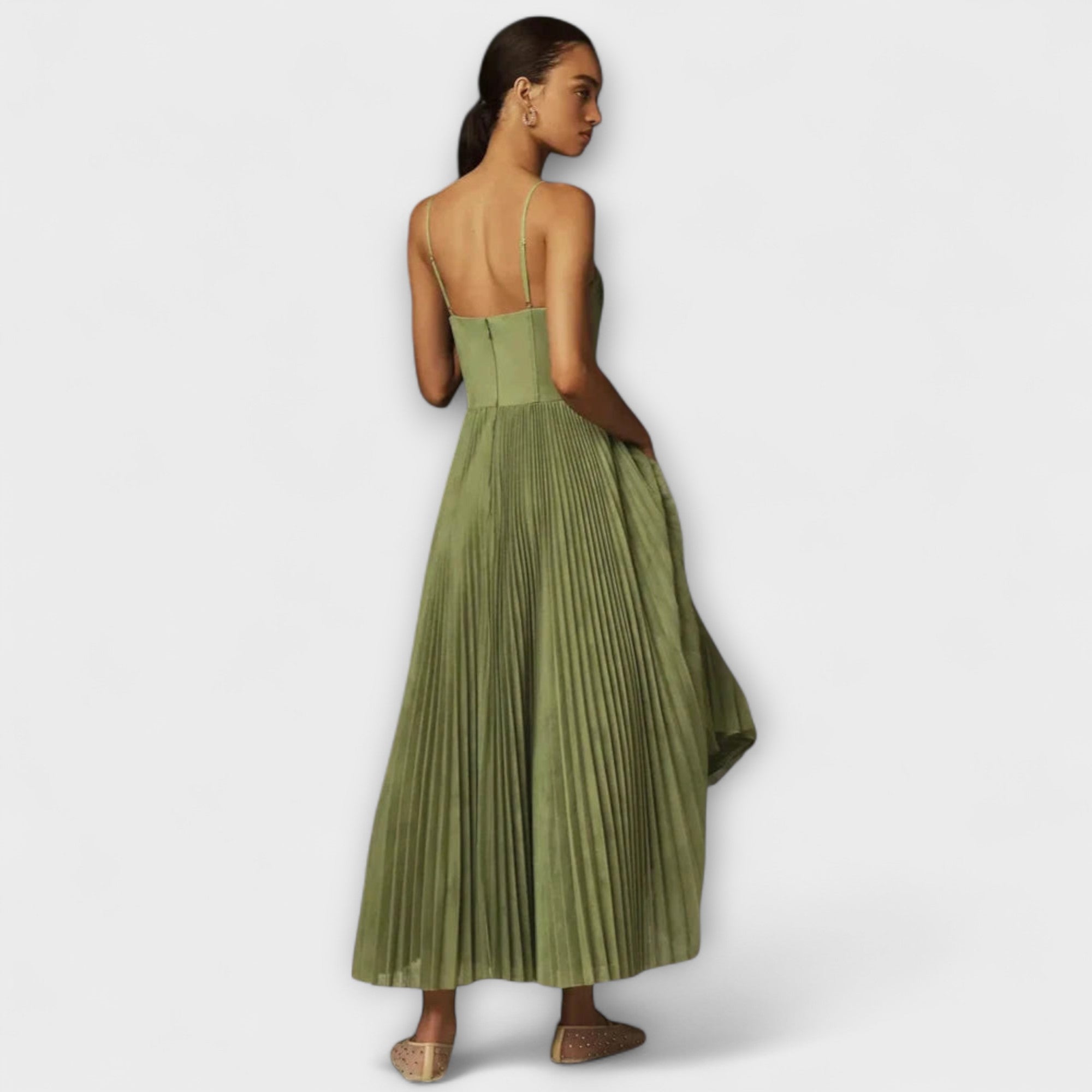 Marilyn - Gonna a pieghe Midi in Tulle con Design Bustier