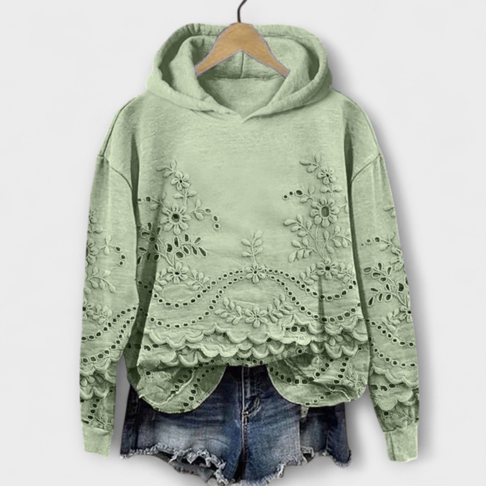 Grace – Felpa Vintage con Stampa Floreale