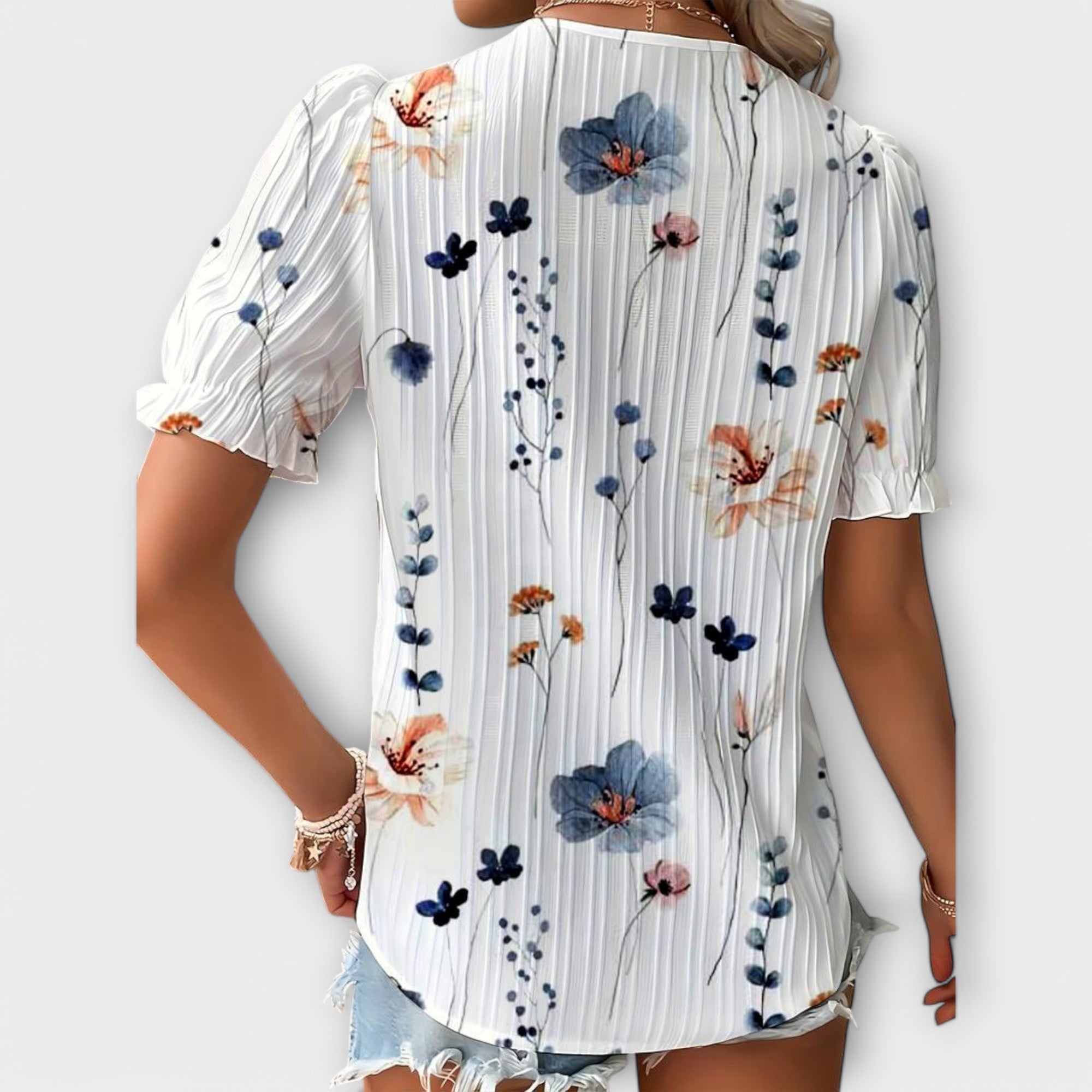 Emily - Blusa alla moda con scollatura a V