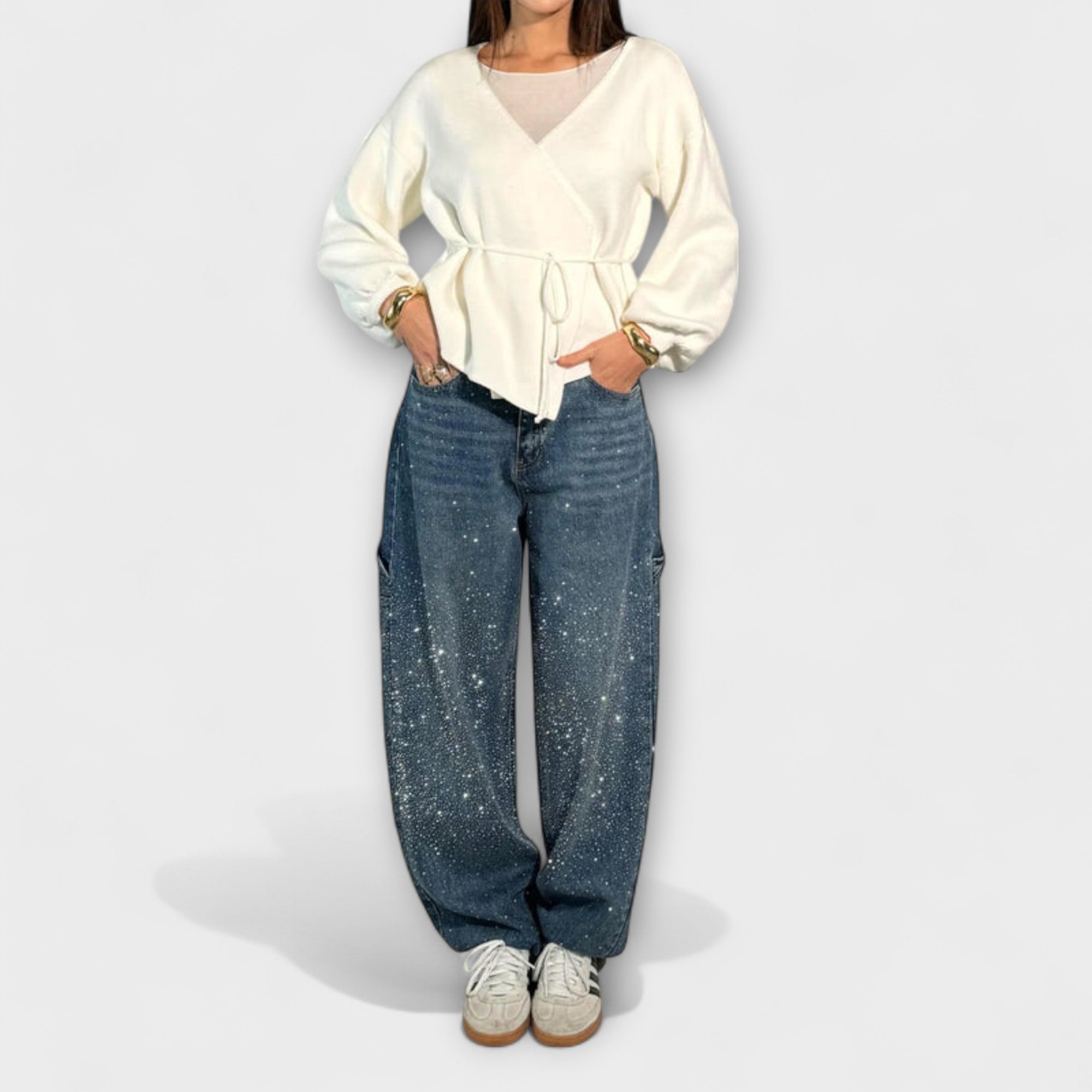Fable - Jeans in Denim Shine Stile Balloon Carpenter