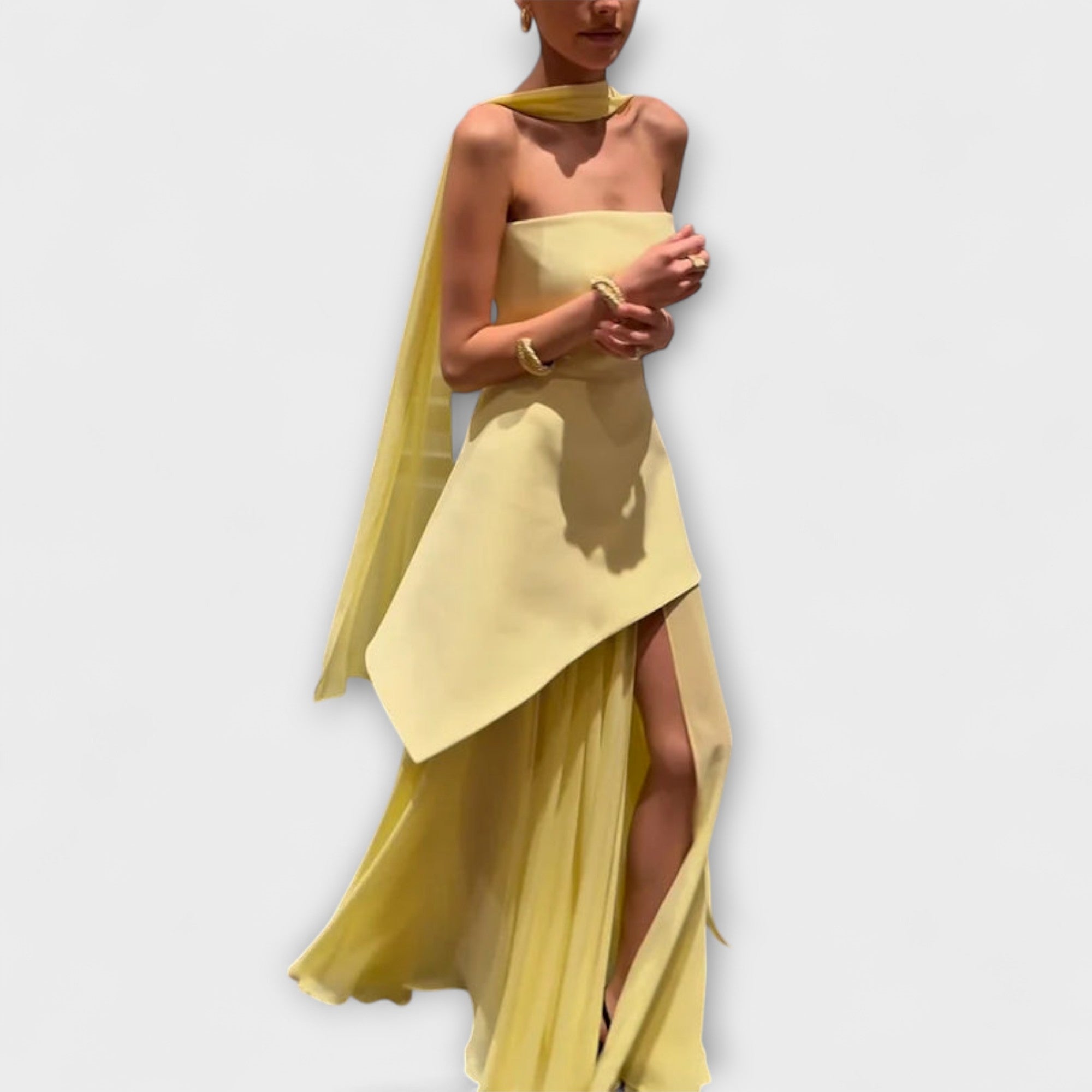 Goldie - Maxidress in chiffon