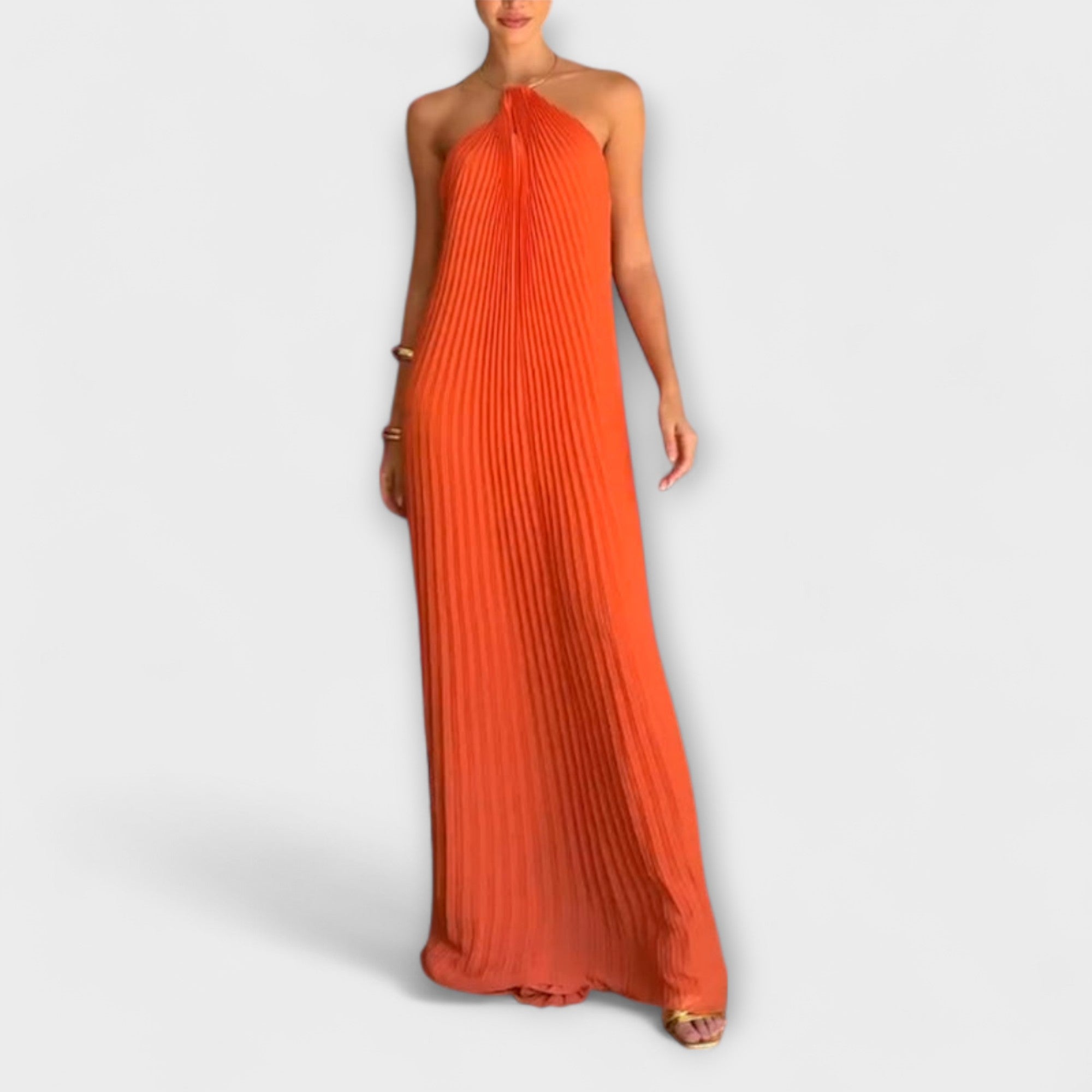 Poppy - Abito elegante con scollatura a pieghe