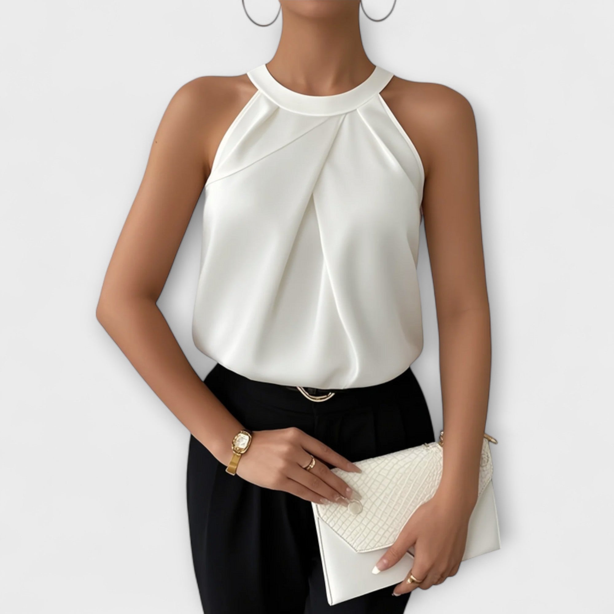 Skye - Elegante Blusa in Satin con Design Off-Shoulder