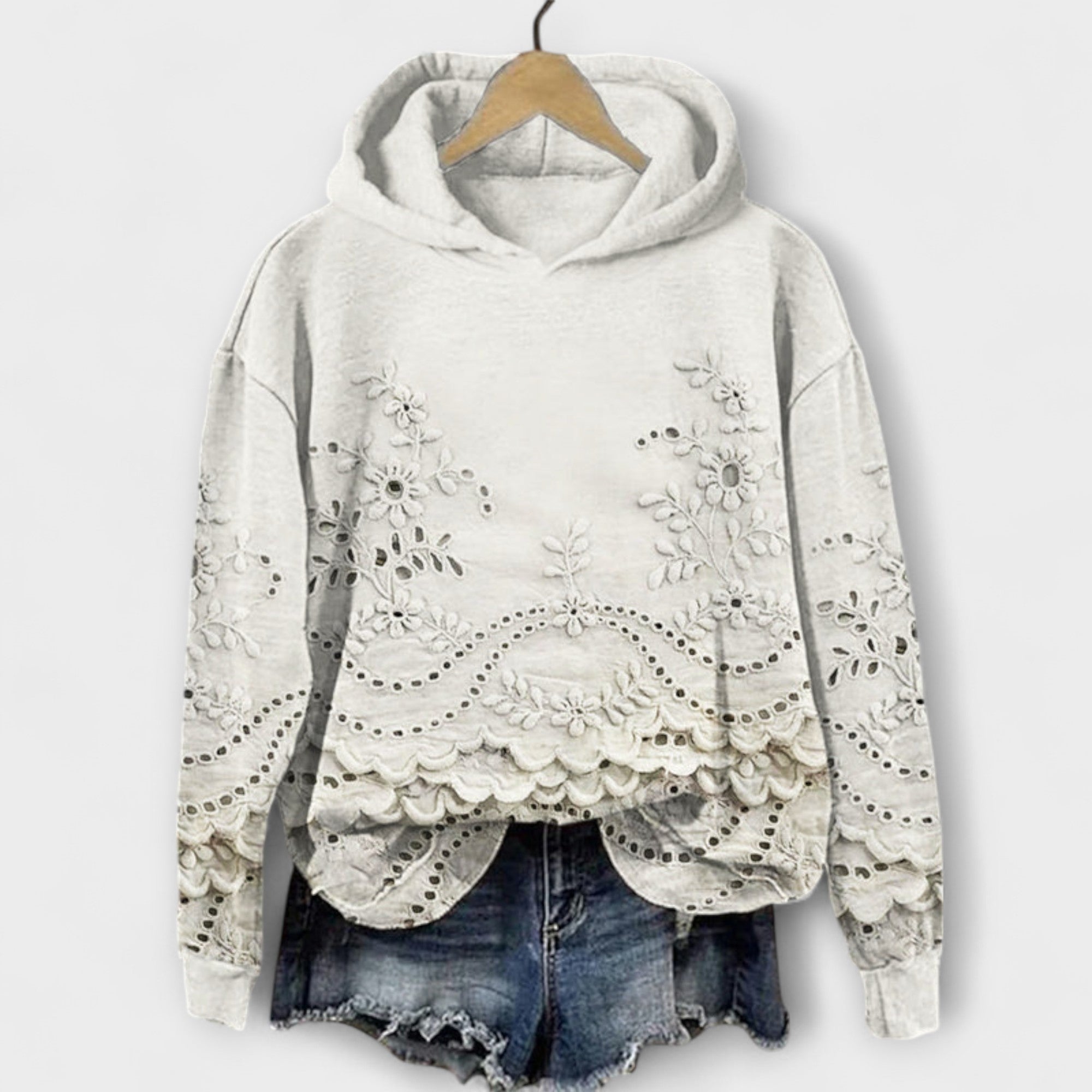Grace – Felpa Vintage con Stampa Floreale