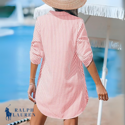 R. Ꮮаᴜгеn Abito Camicia Classico a Righe