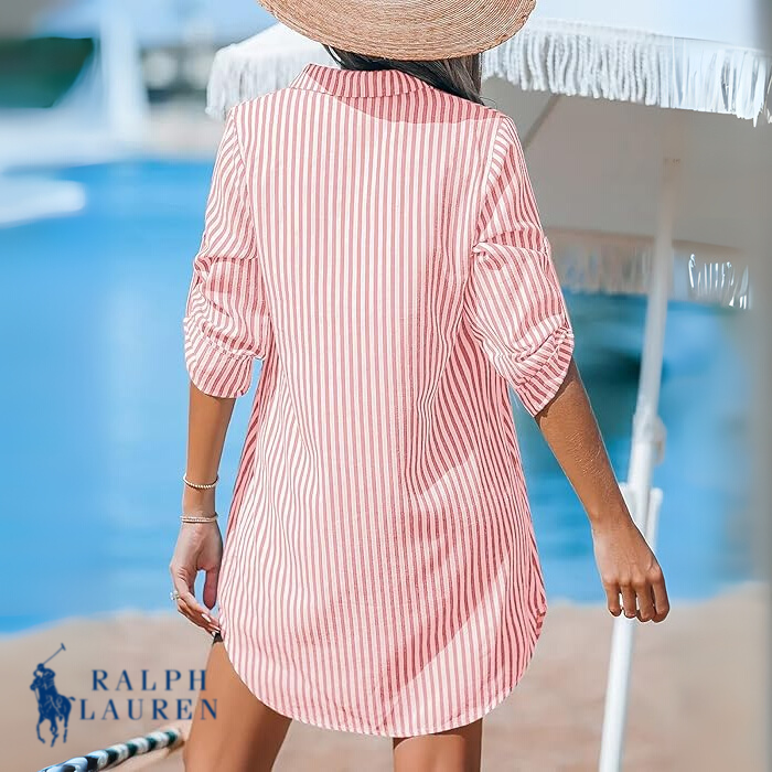 R. Ꮮаᴜгеn Abito Camicia Classico a Righe