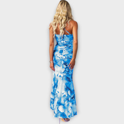 Pia - Maxidress con arricciatura laterale