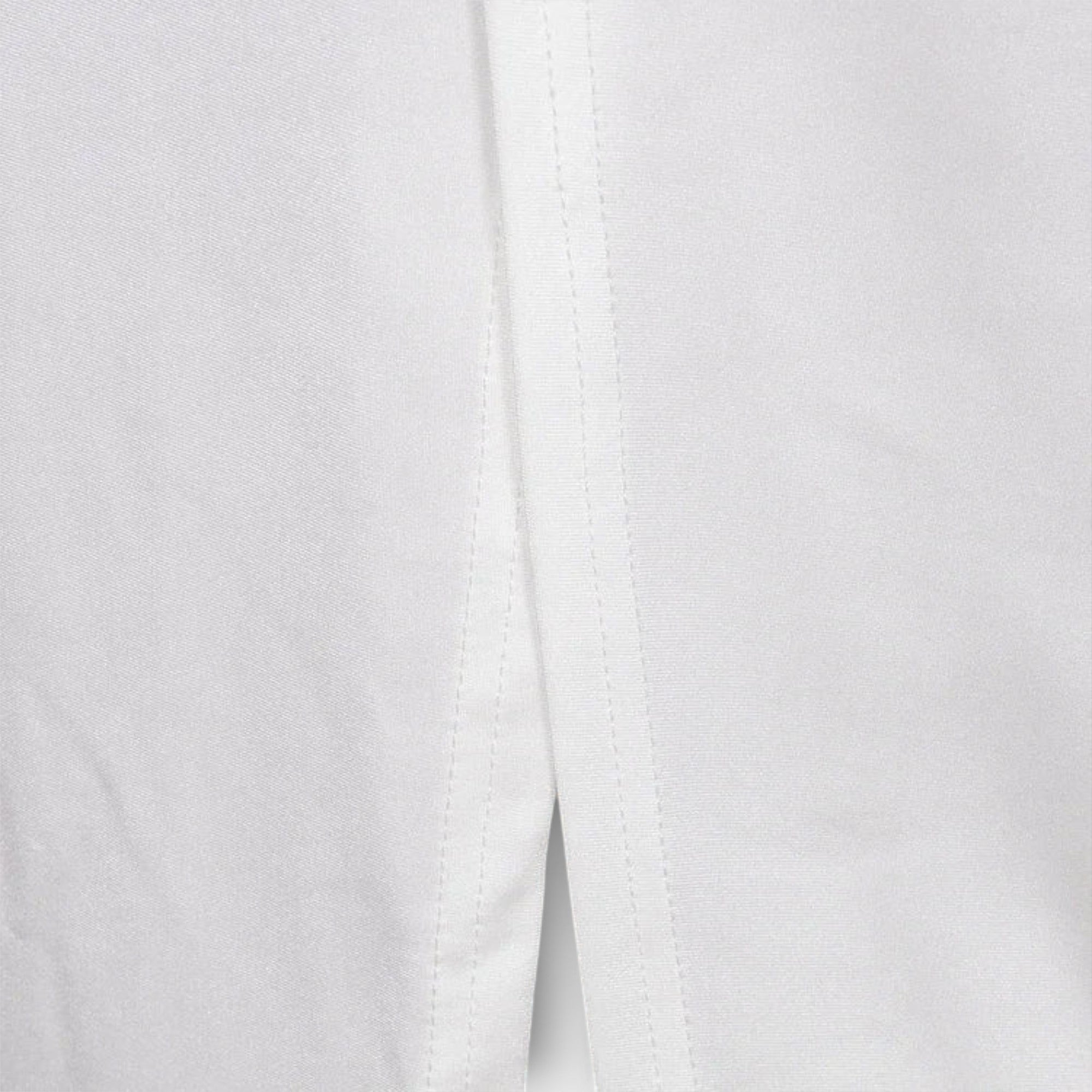 Selah - Abito lungo bianco con maniche lunghe, scollatura in vita e dettagli in strass