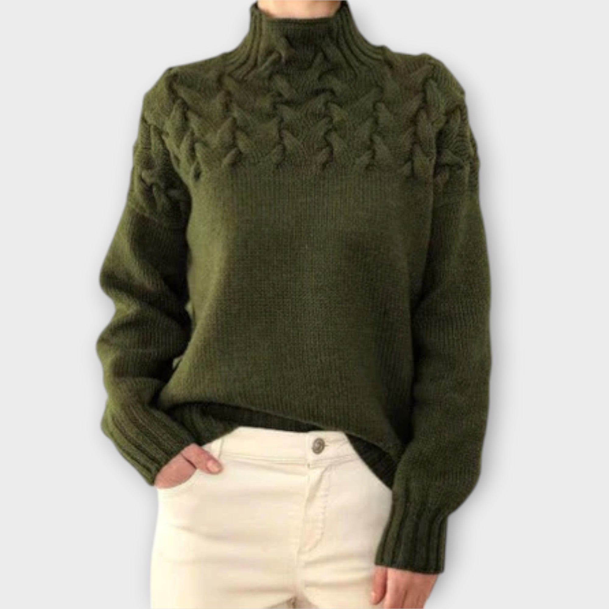 Eva - Maglione da donna con dettaglio a trecce