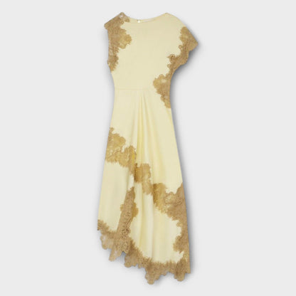 Margaret - Maxidress con accenti in satin e pizzo