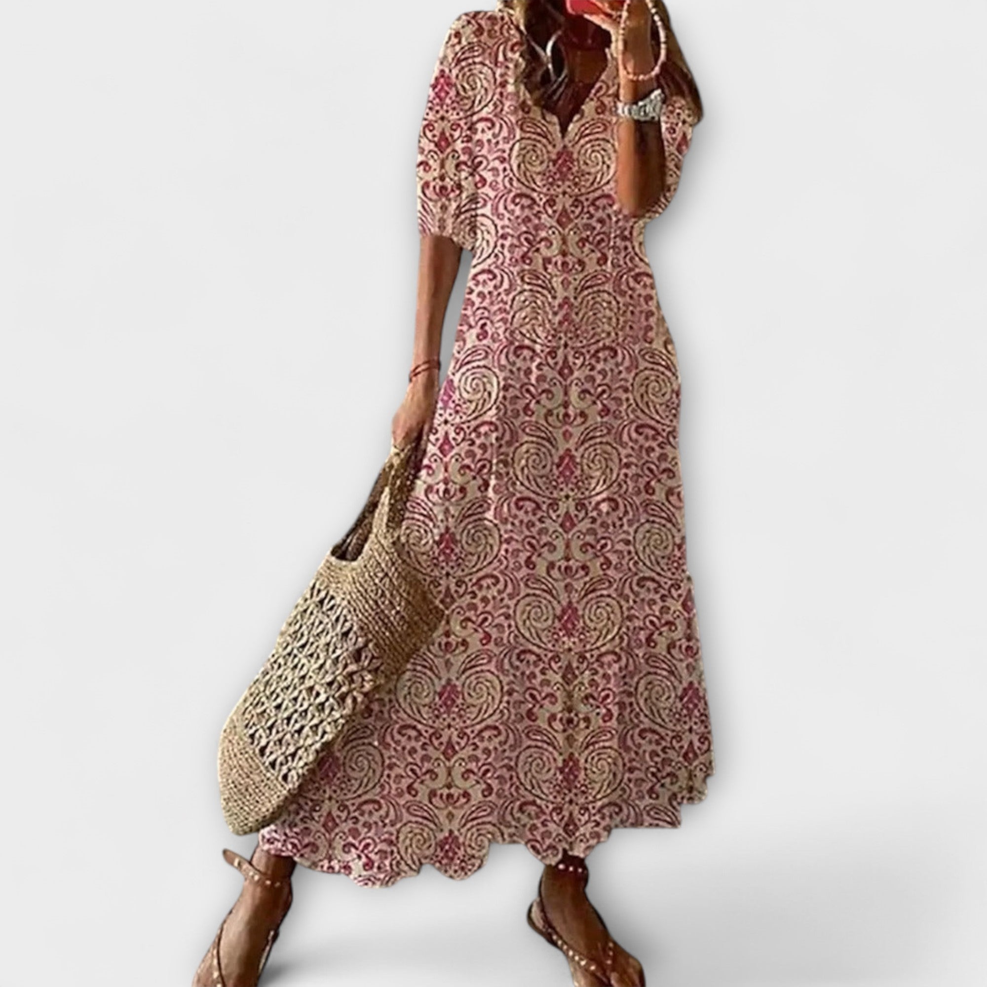 Anna – Abito Estivo Bohemien da Donna con Silhouette Fluttuante