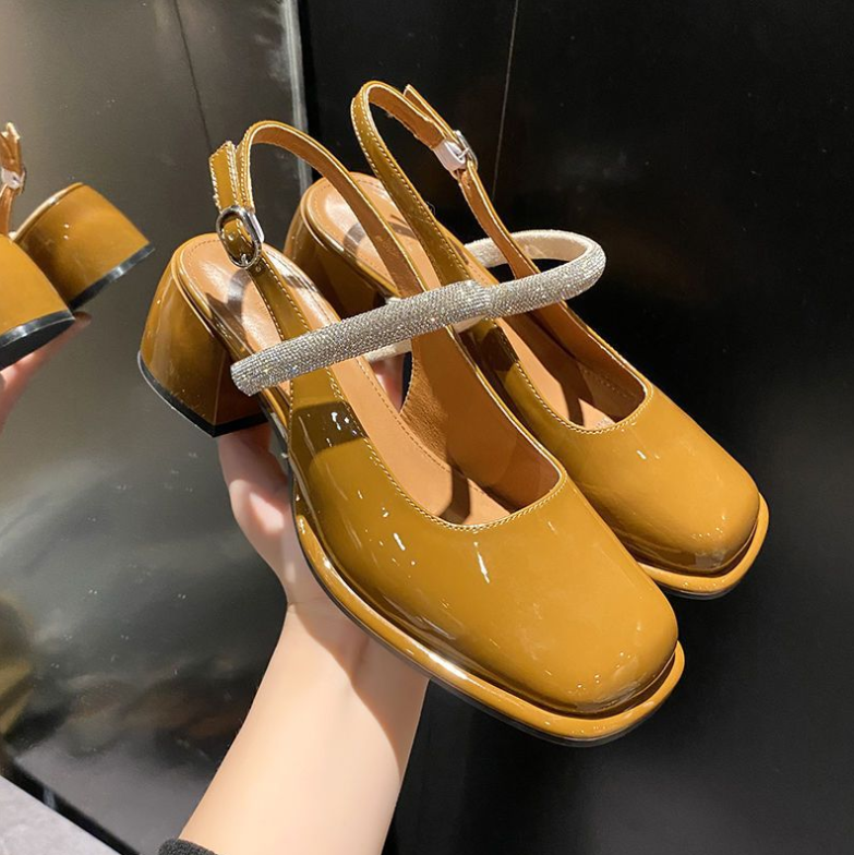 Celandra - Mary Janes con cinturini glitterati e tacco a blocco