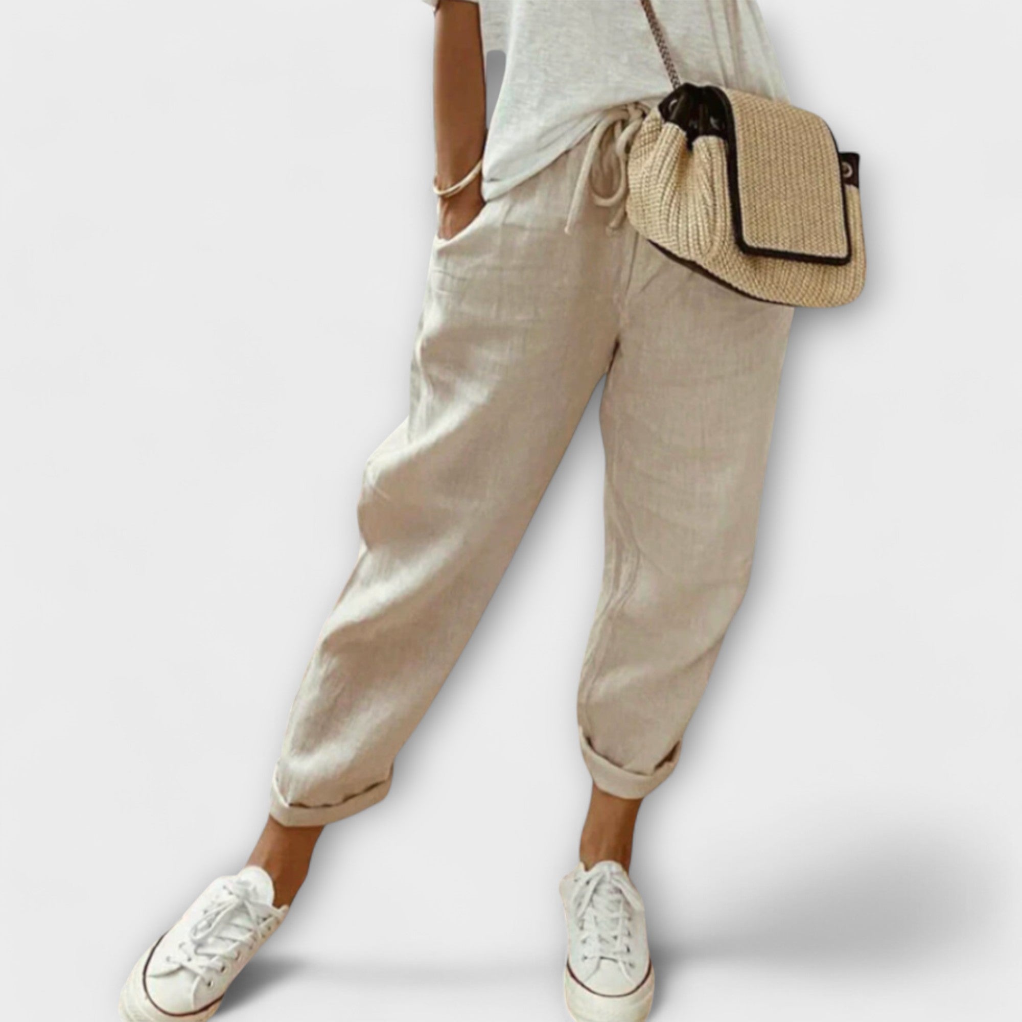 Bibi - Pantaloni in lino alla moda e casual