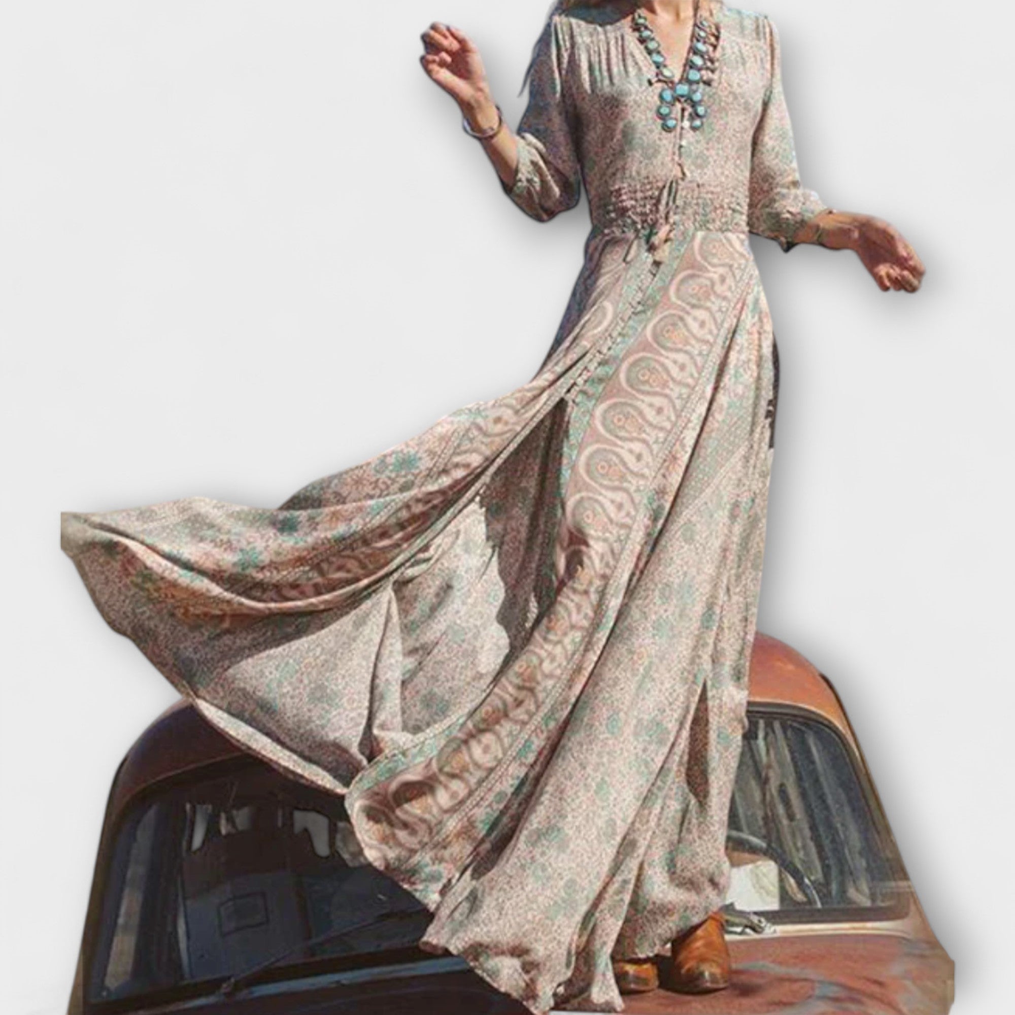 Abito maxi bohemien casual