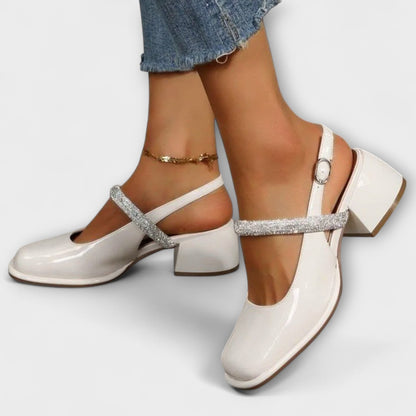 Celandra - Mary Janes con cinturini glitterati e tacco a blocco