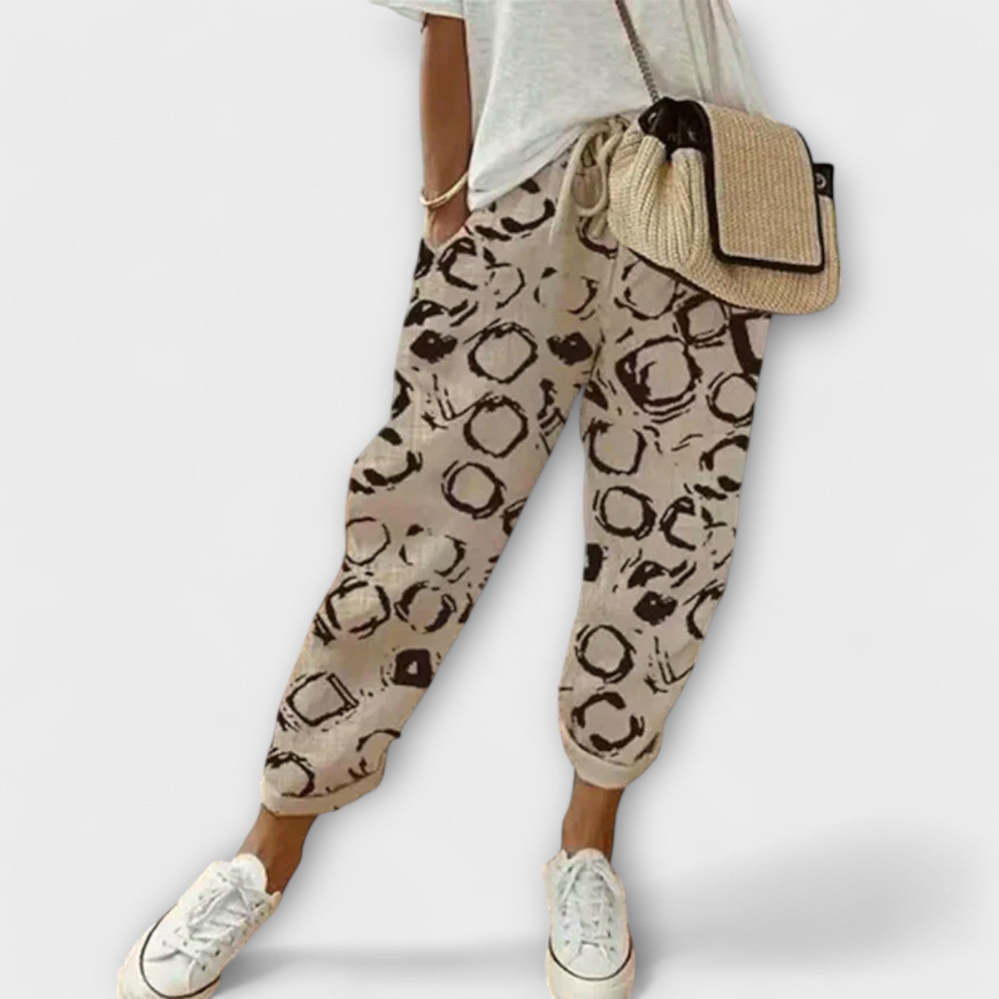 Burga - Pantaloni in Cotone e Lino Confortevoli