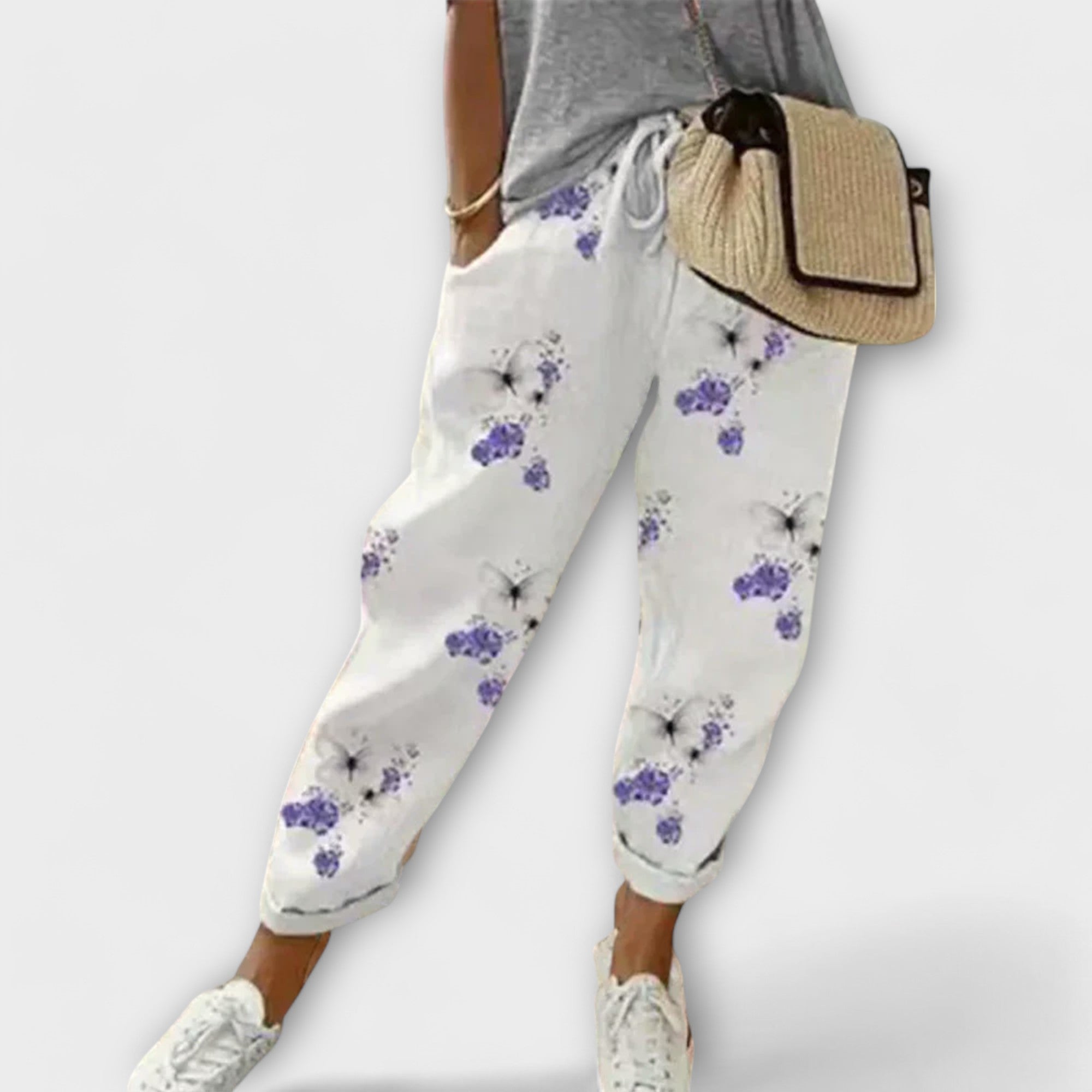 Burga - Pantaloni in Cotone e Lino Confortevoli