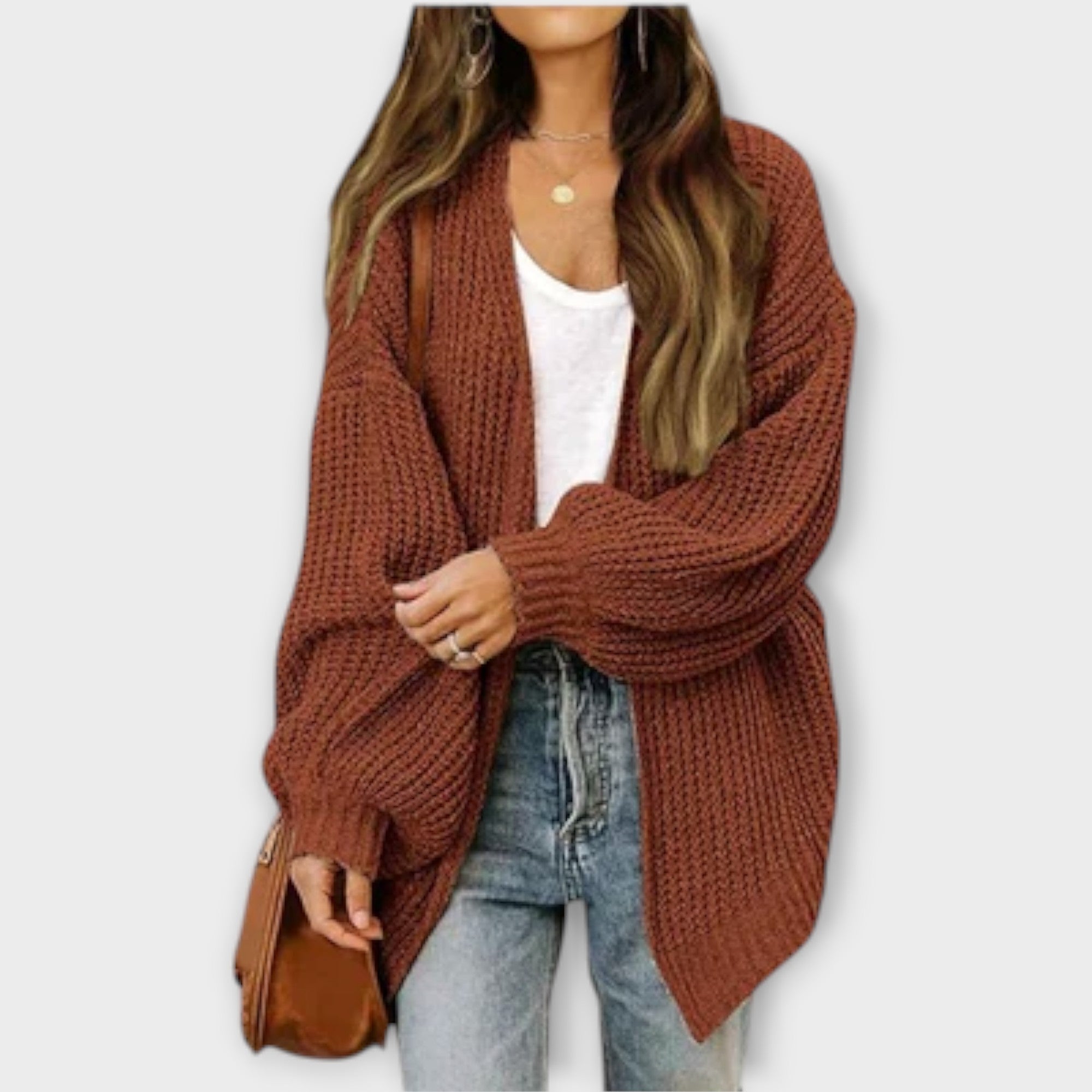 Leppa - Cardigan lavorato a maglia casual