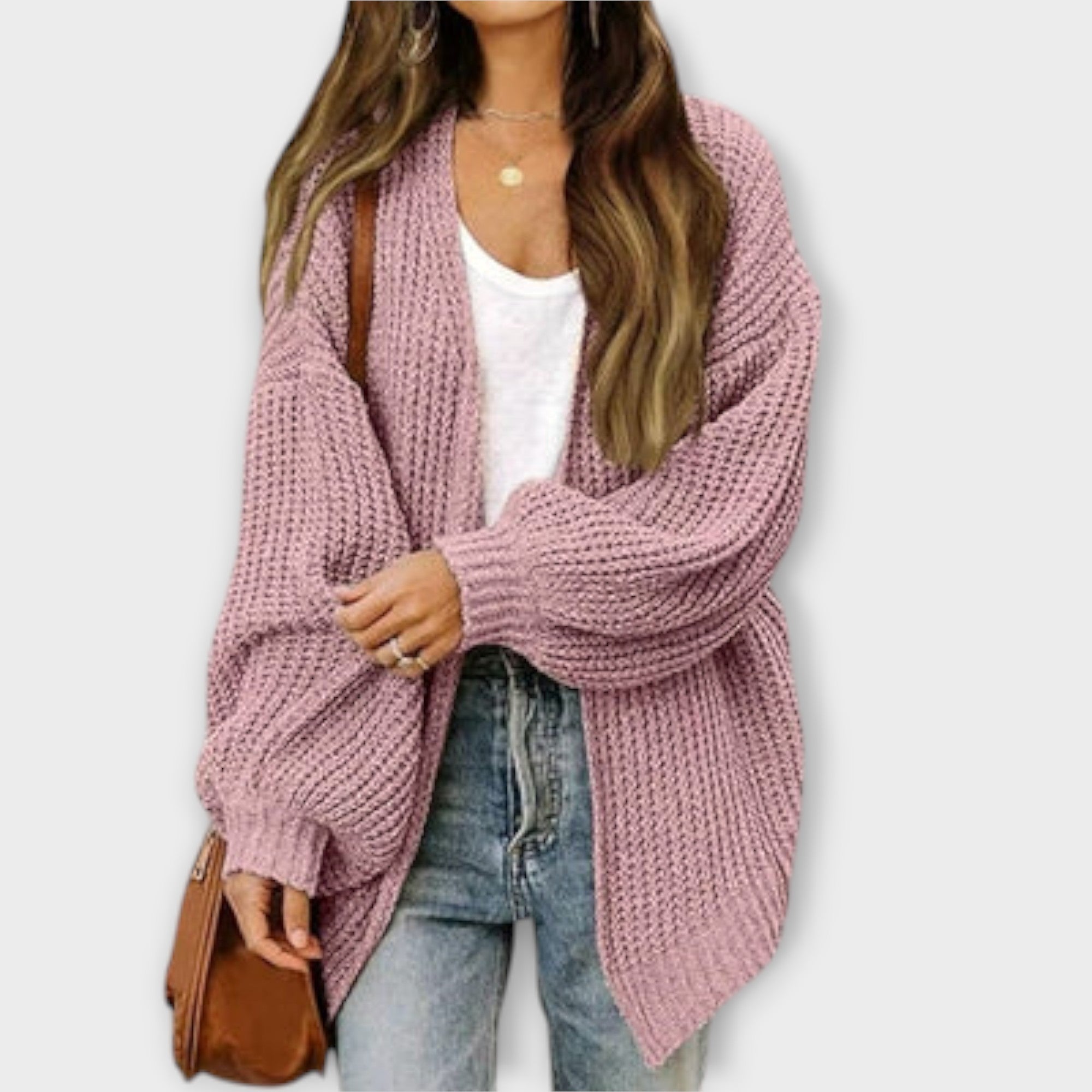 Leppa - Cardigan lavorato a maglia casual
