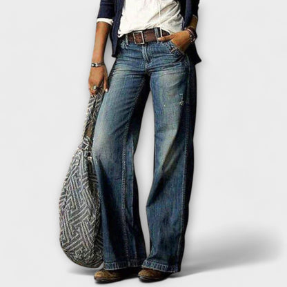 Cess - Jeans in denim con gamba larga
