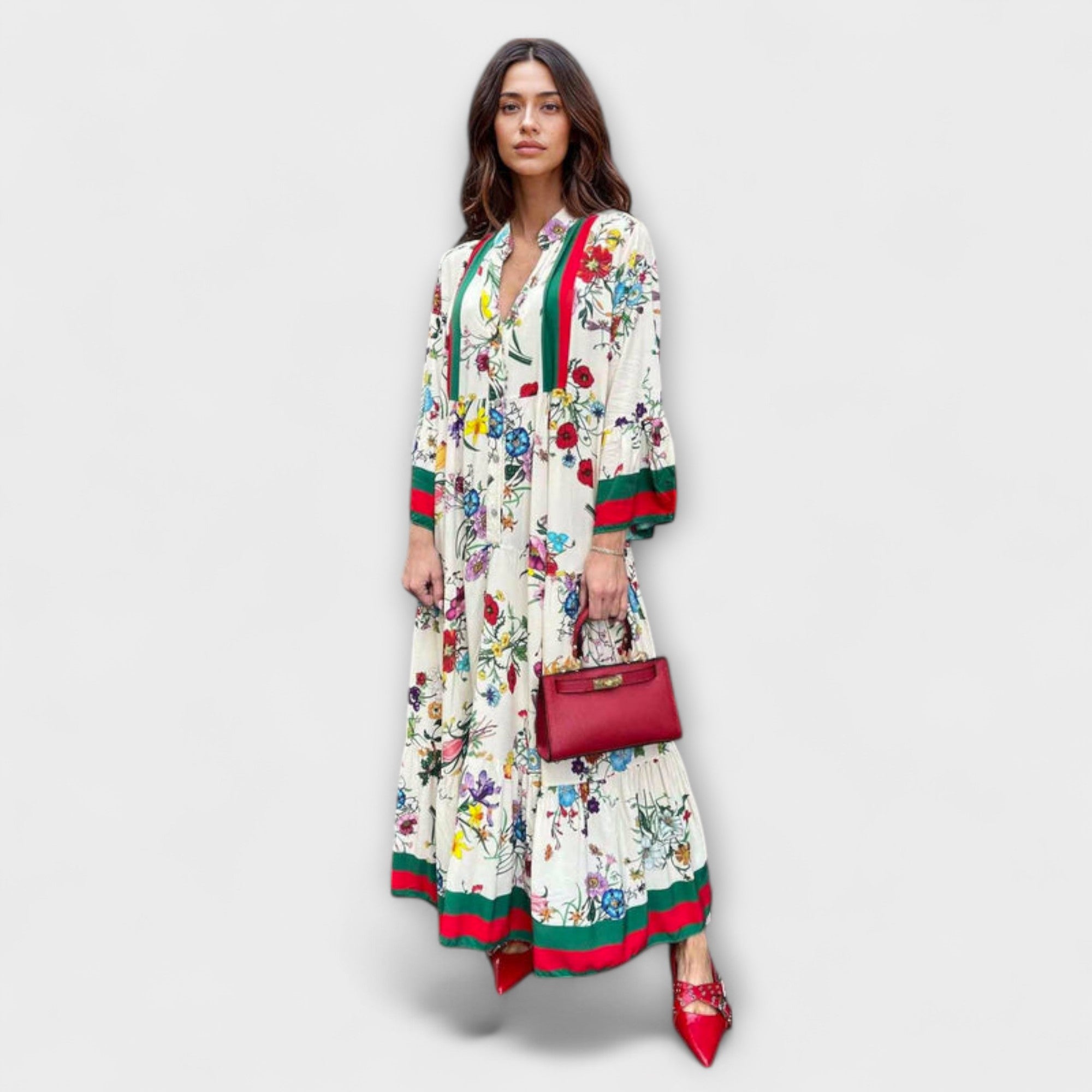 Oriana - Maxidress con stampa floreale