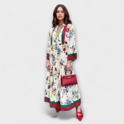 Oriana - Maxidress con stampa floreale