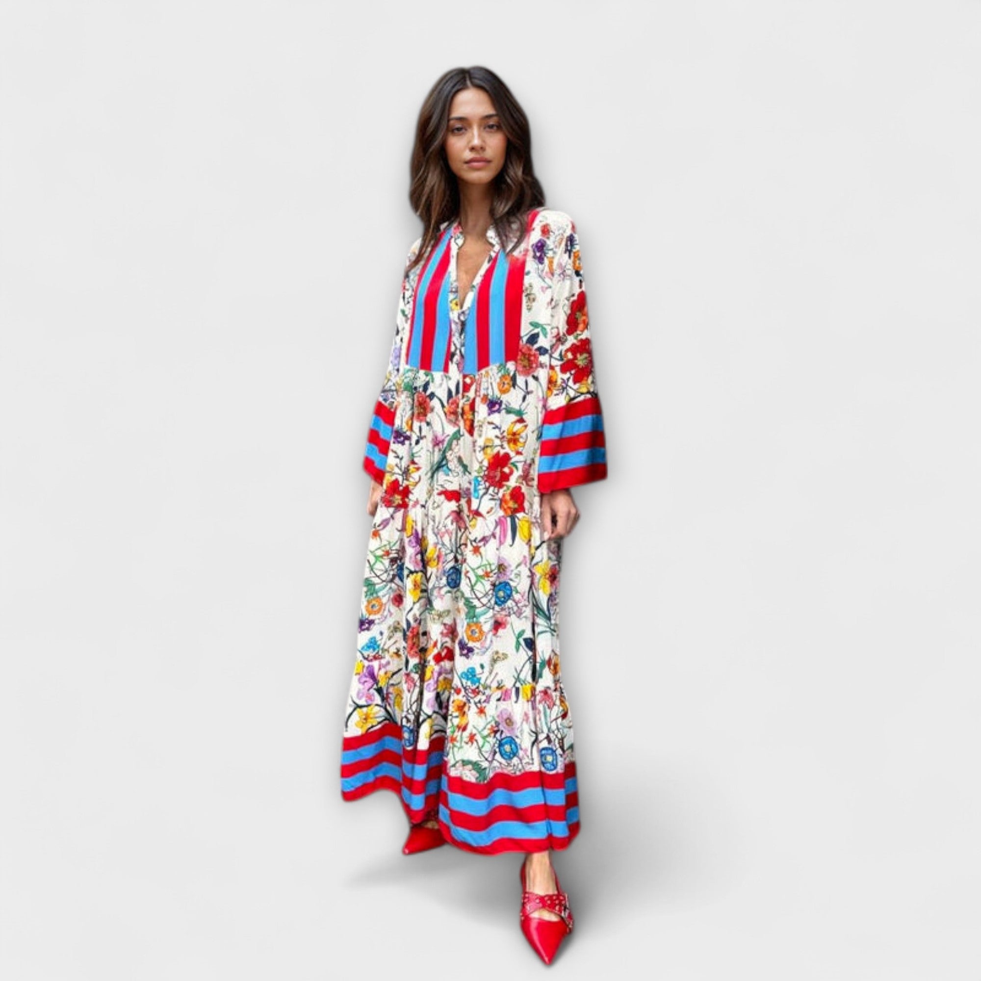 Oriana - Maxidress con stampa floreale