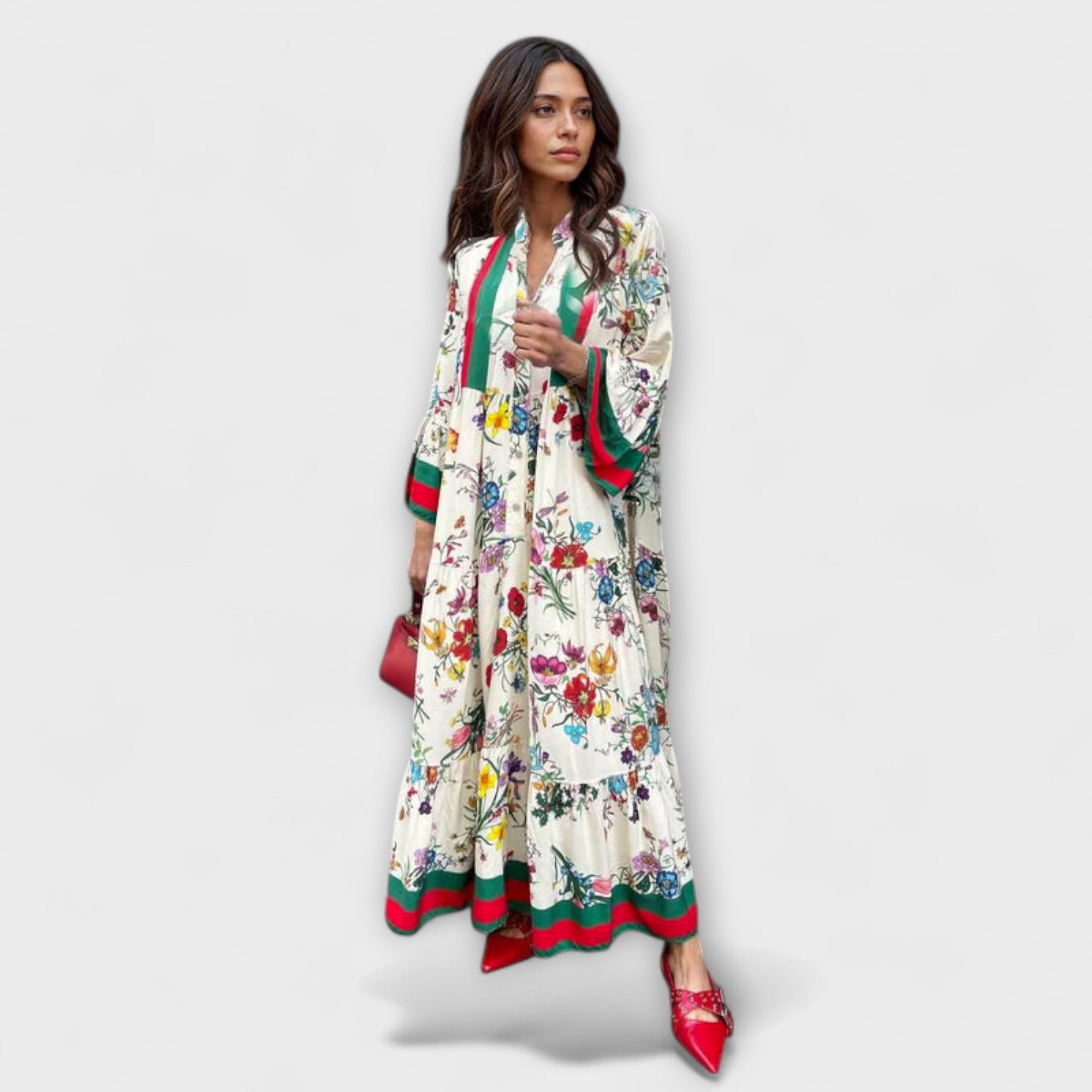 Oriana - Maxidress con stampa floreale