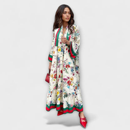 Oriana - Maxidress con stampa floreale