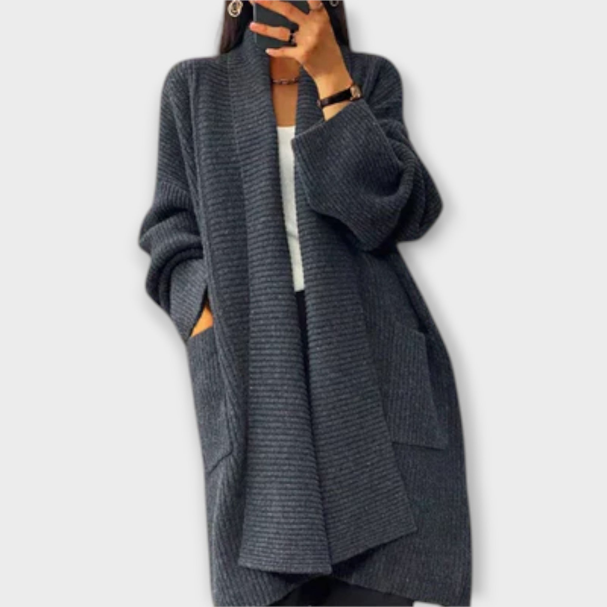Euphemia - Cardigan lungo in maglia