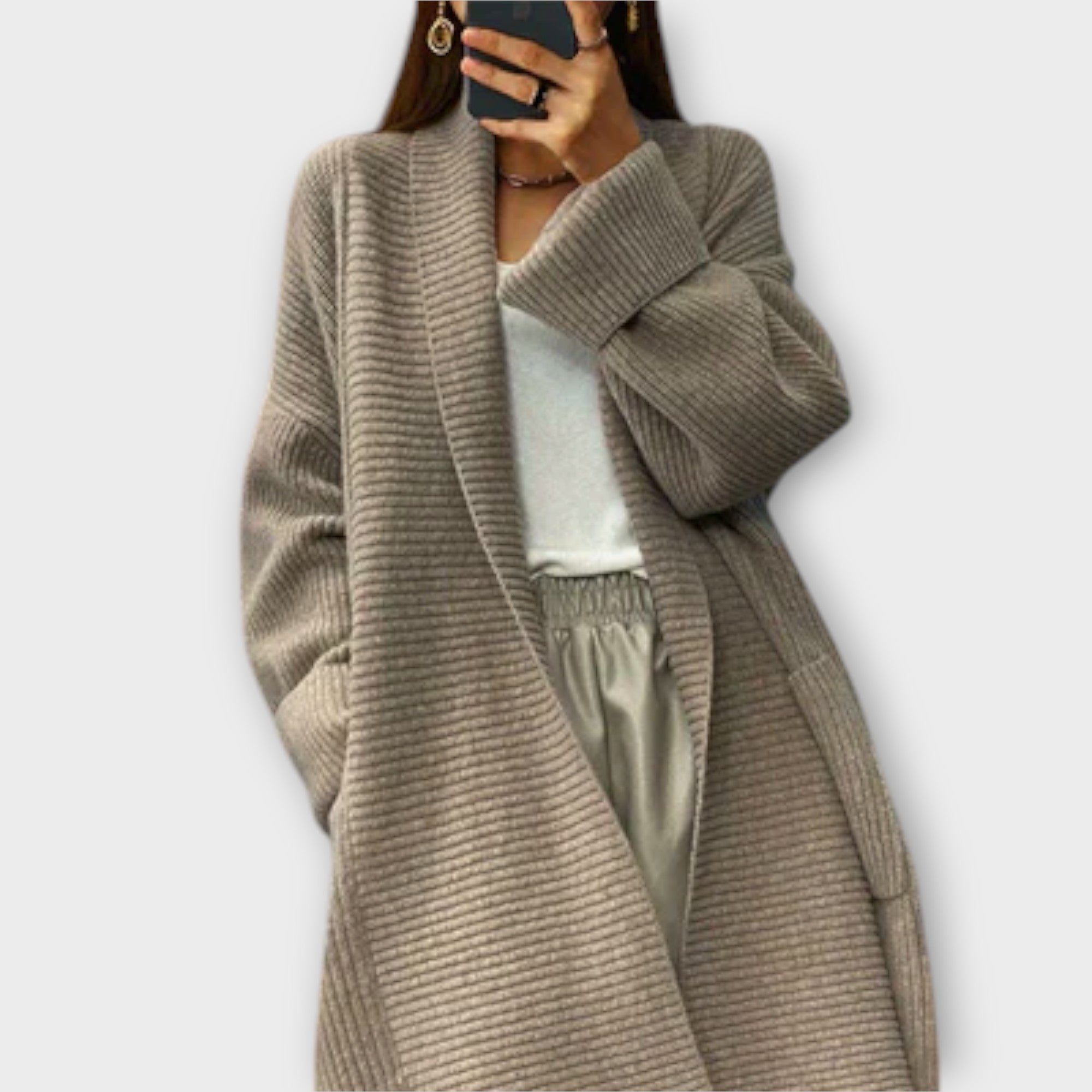 Euphemia - Cardigan lungo in maglia