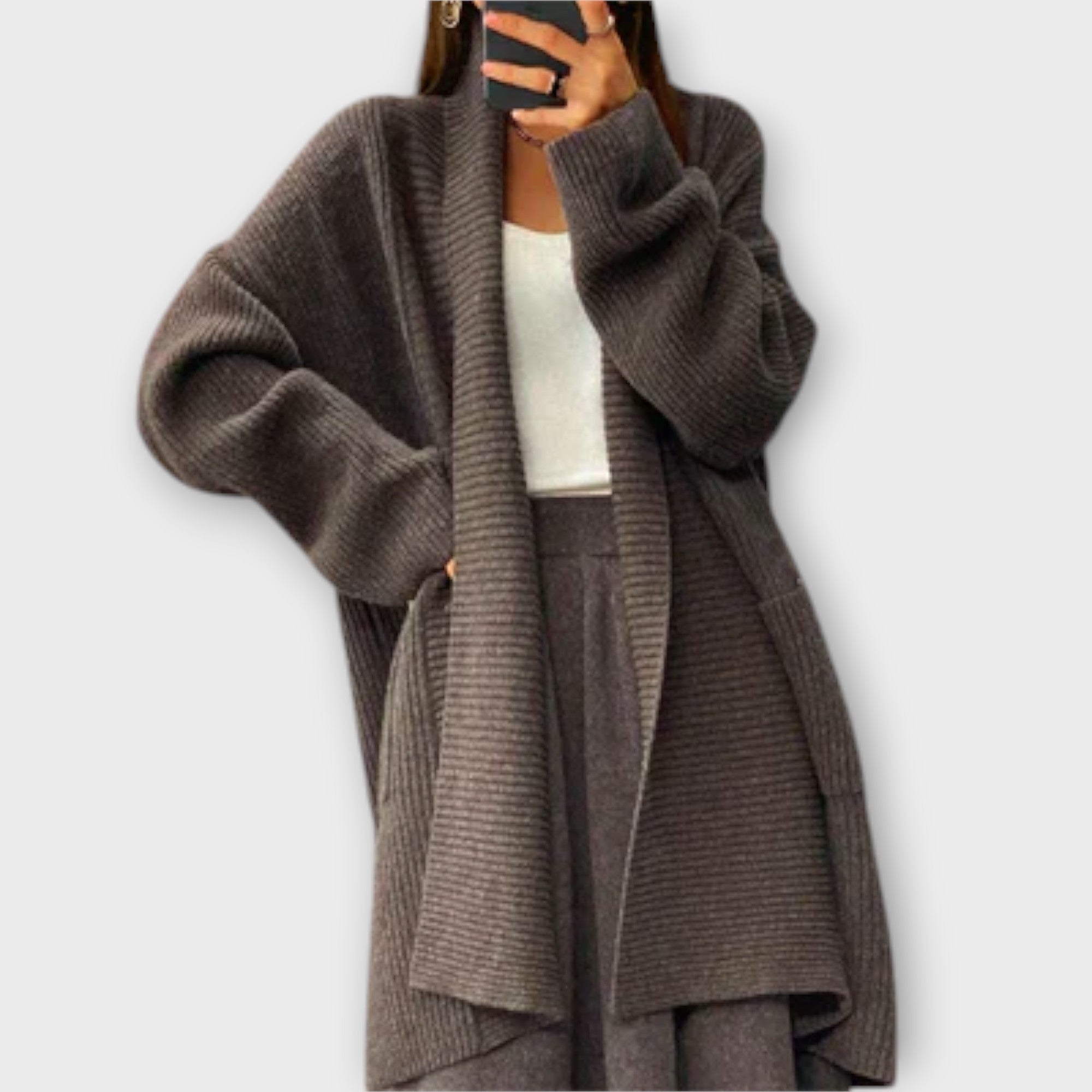 Euphemia - Cardigan lungo in maglia