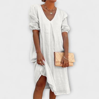 Fanny - Elegante vestito estivo con dettagli all'uncinetto