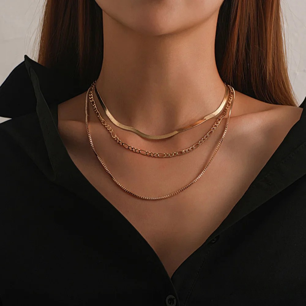 Collana a strati vintage 3 pezzi