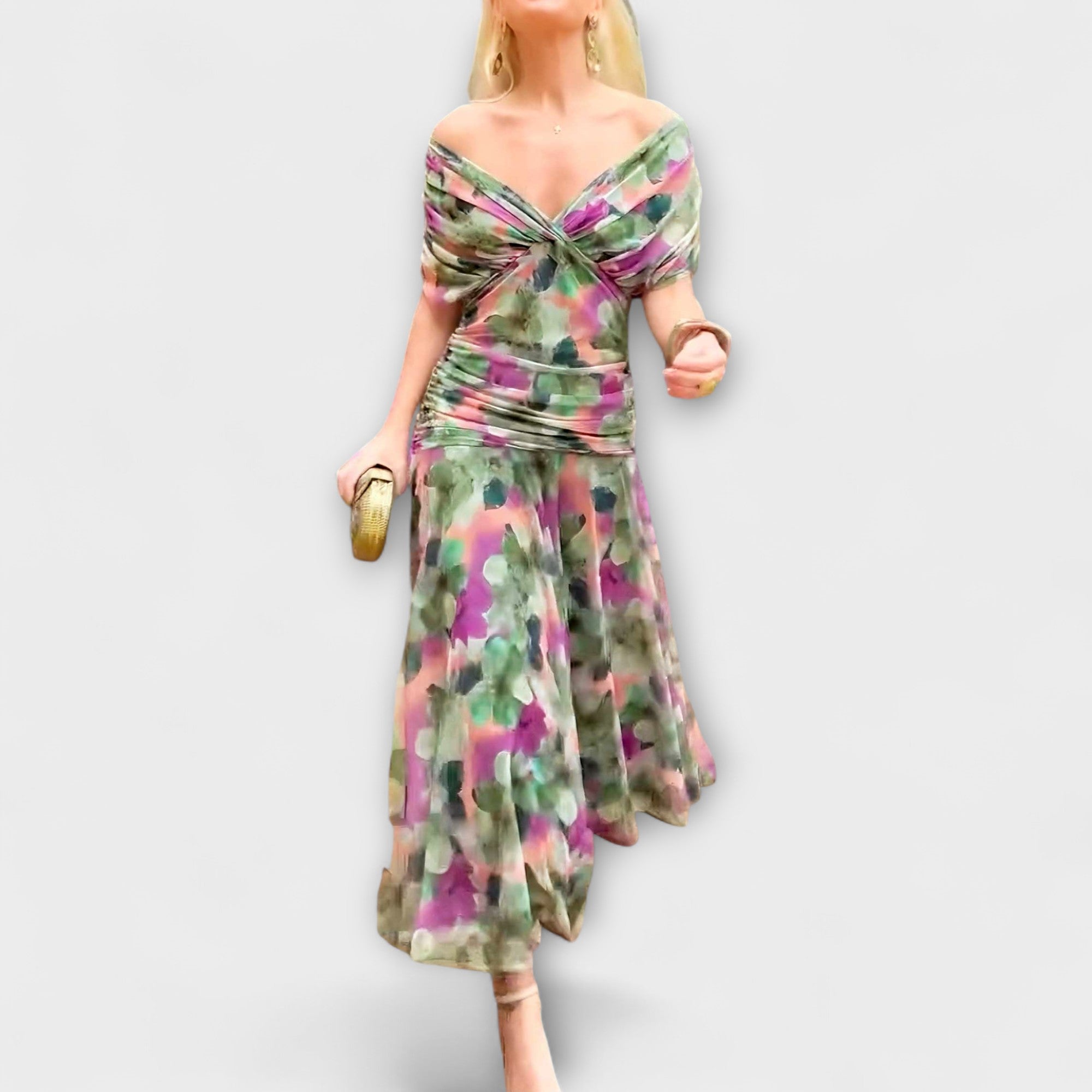Aurora - Elegante Abito Maxy con Scollatura a V