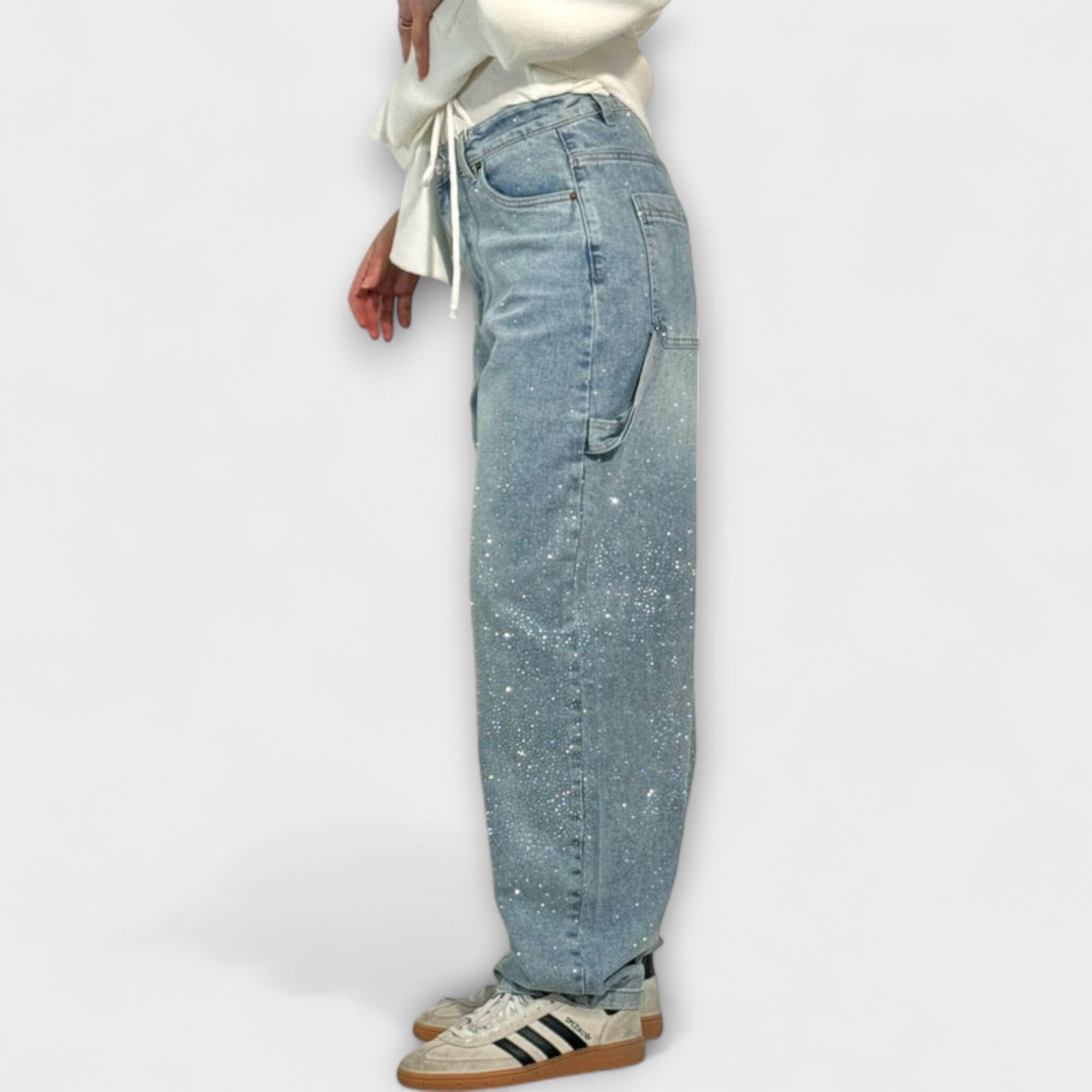 Fable - Jeans in Denim Shine Stile Balloon Carpenter