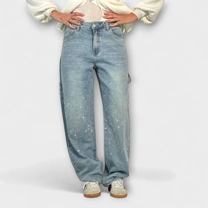 Fable - Jeans in Denim Shine Stile Balloon Carpenter