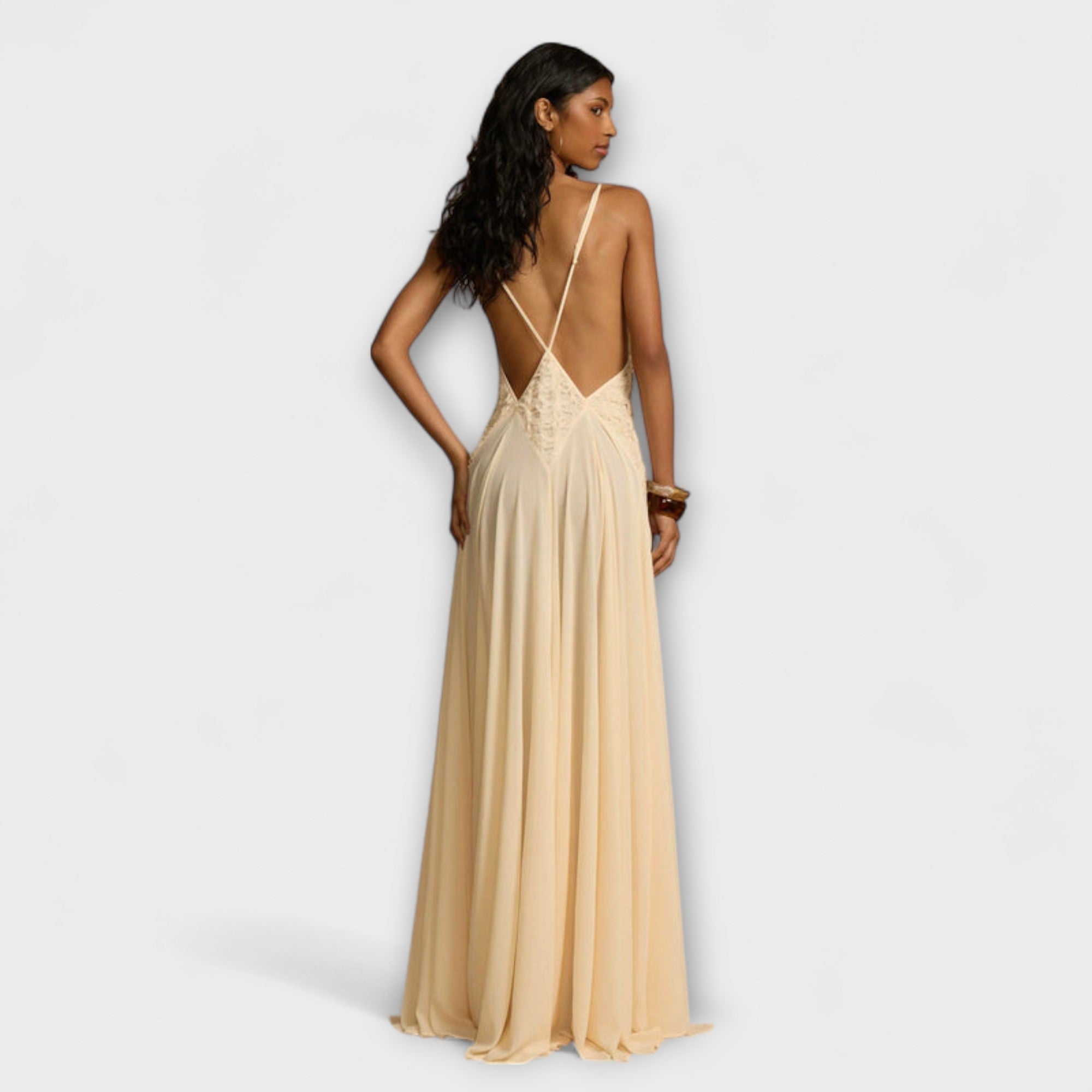 Lavinia - Maxidress con profondo scollo a V