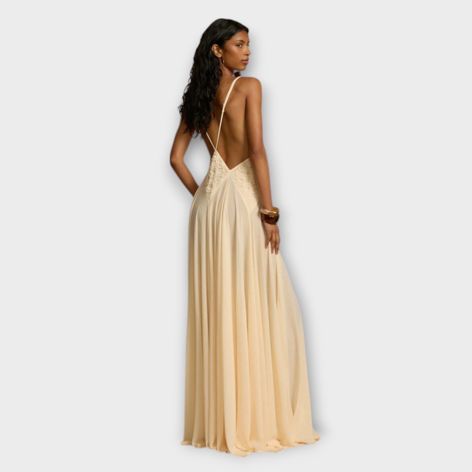 Lavinia - Maxidress con profondo scollo a V