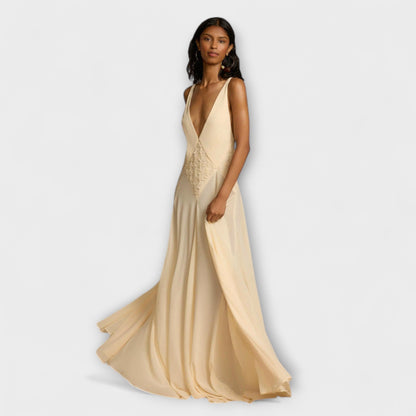 Lavinia - Maxidress con profondo scollo a V