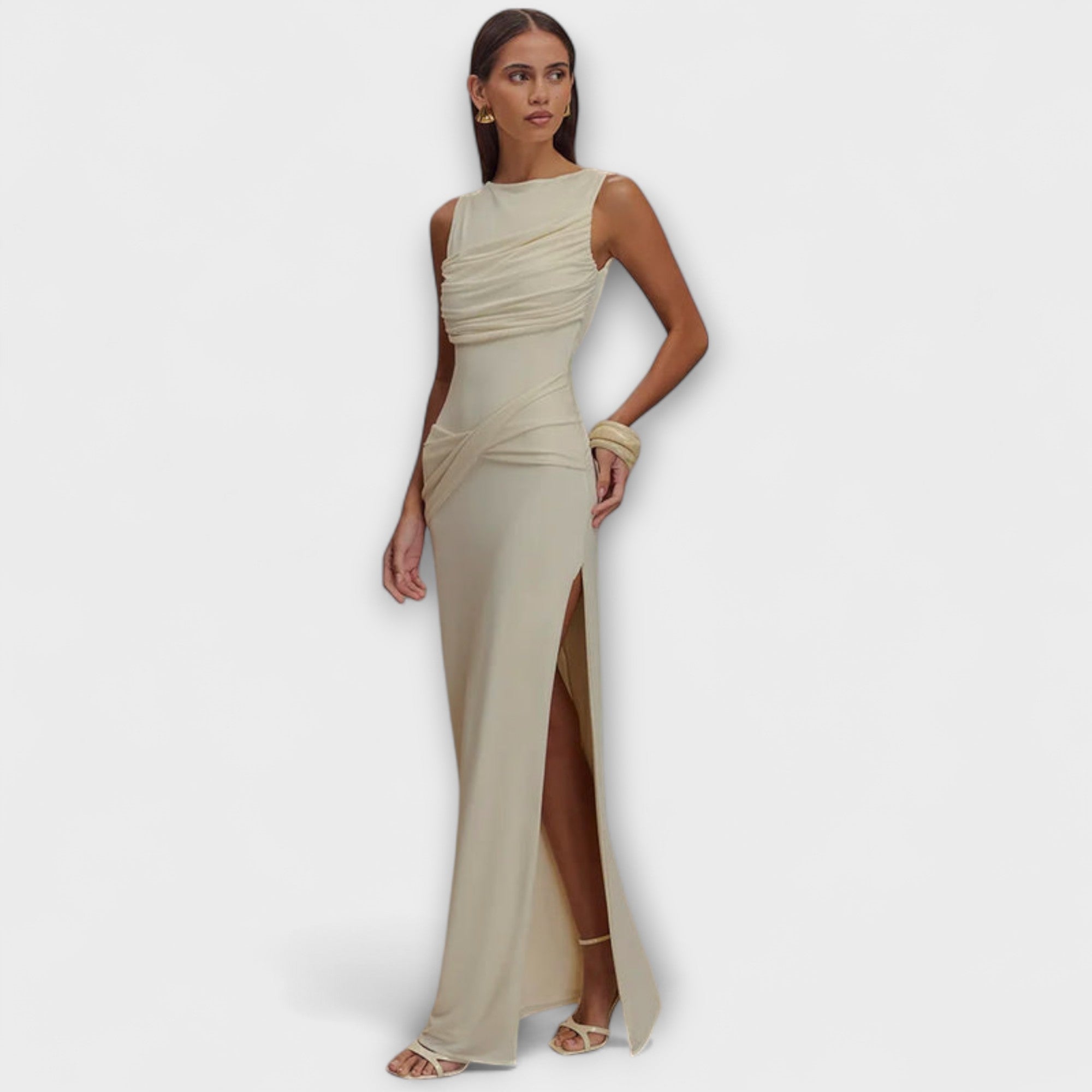 Rieke - Abito maxi elegante con alta spacco